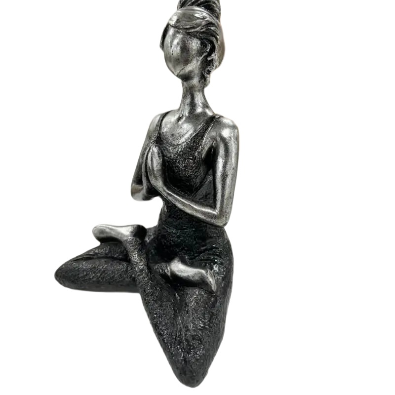 V637-33836YOG-202508251435-01 Handcrafted Yoga Lady In Black 23cm - Image 2