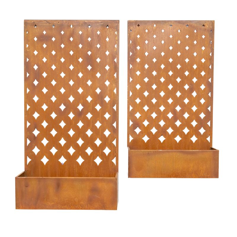 V637-48108PLN-202508251530-02 Set 2 Nested Floor/Wall 'Symmetric' Planters 95cm, 80cm - Image 3