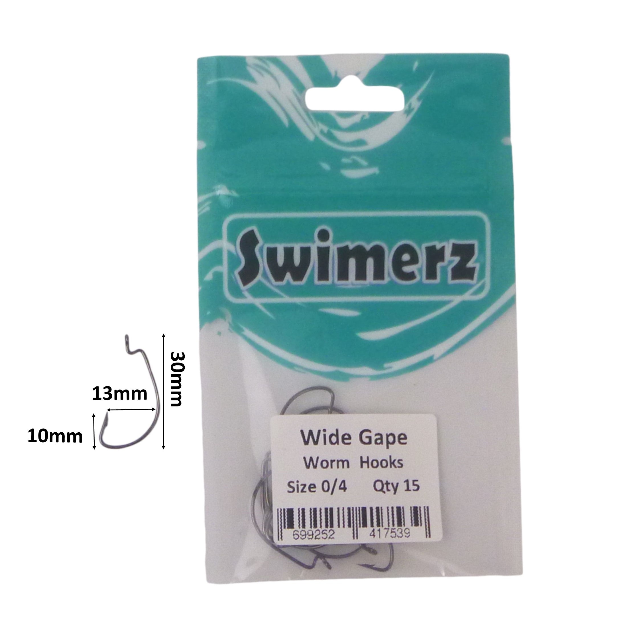 V658-93MC000102004-202507311315-02 Swimerz 0/4 Wide Gape Worm Hook 15 Pack - Image 3