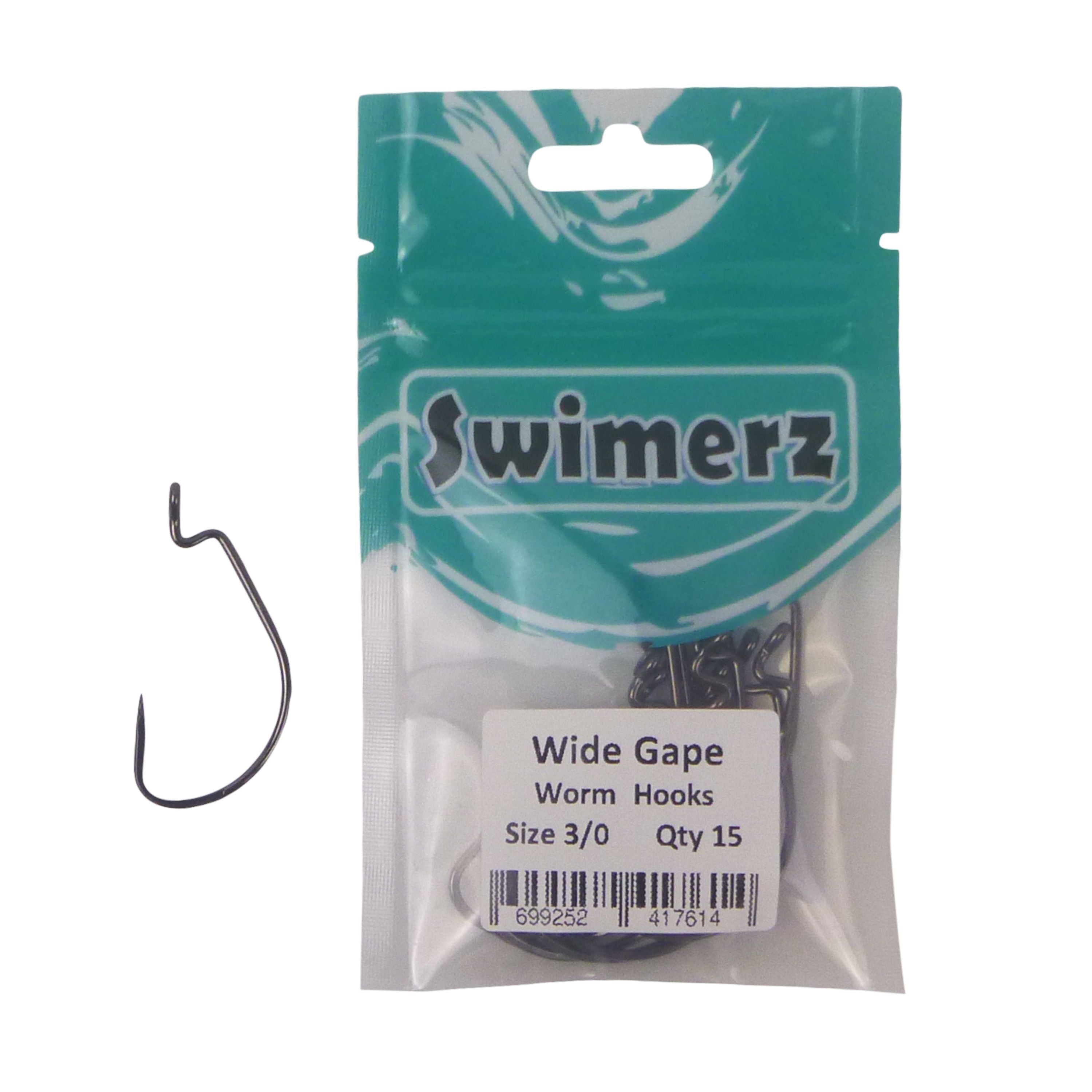 V658-93MC000102008-202507311353-01 Swimerz 3/0 Wide Gape Worm Hook 15 Pack - Image 2