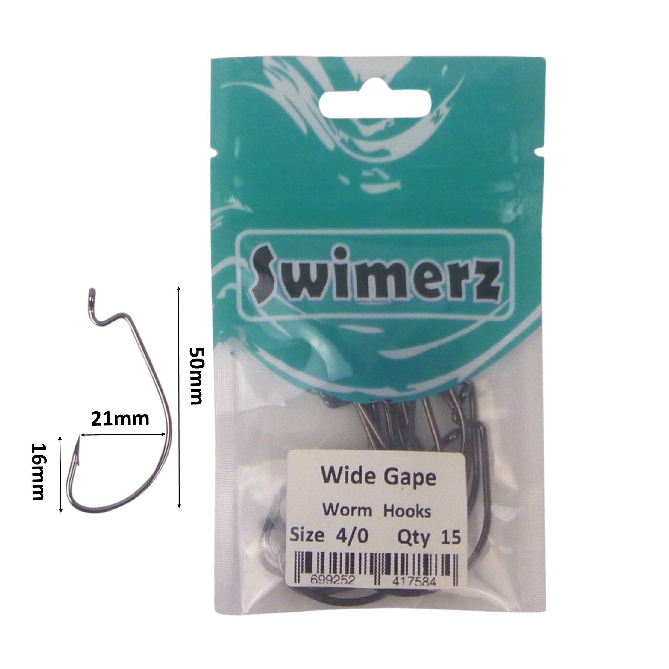V658-93MC000102009-202507311411-02 Swimerz 4/0 Wide Gape Worm Hook 15 Pack - Image 3