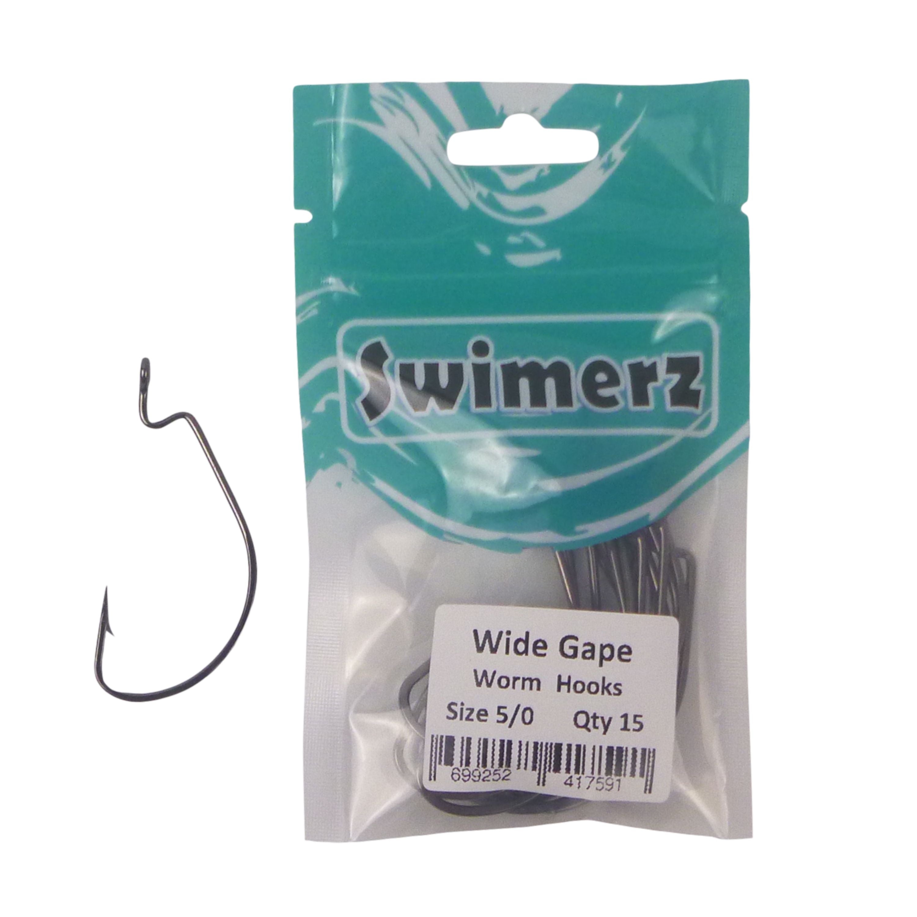 V658-93MC000102011-202507311420-01 Swimerz 5/0 Wide Gape Worm Hook 15 Pack - Image 2