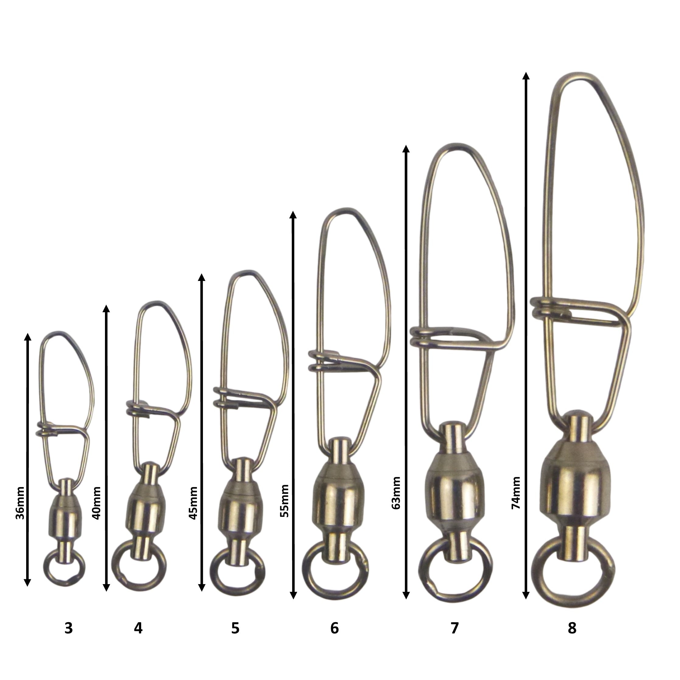 V658-93MC000130714-202507311231-01 Swimerz HD Ball Bearing Swivels with Crosslock Snap, Size 7, 10 pack - Image 2