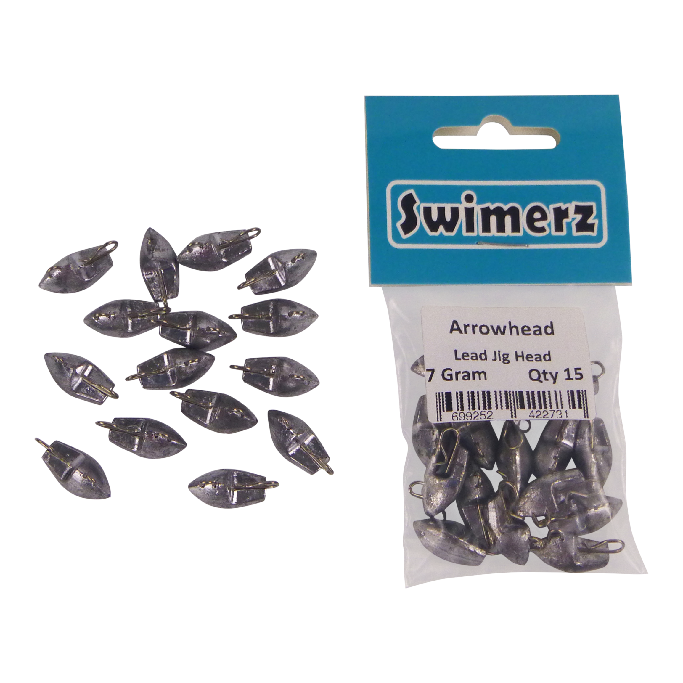 V658-93MC000471001-202507311426-02 Swimerz 7gm Arrowhead Jig Head, 1/4oz, Lead, 15 pack - Image 3
