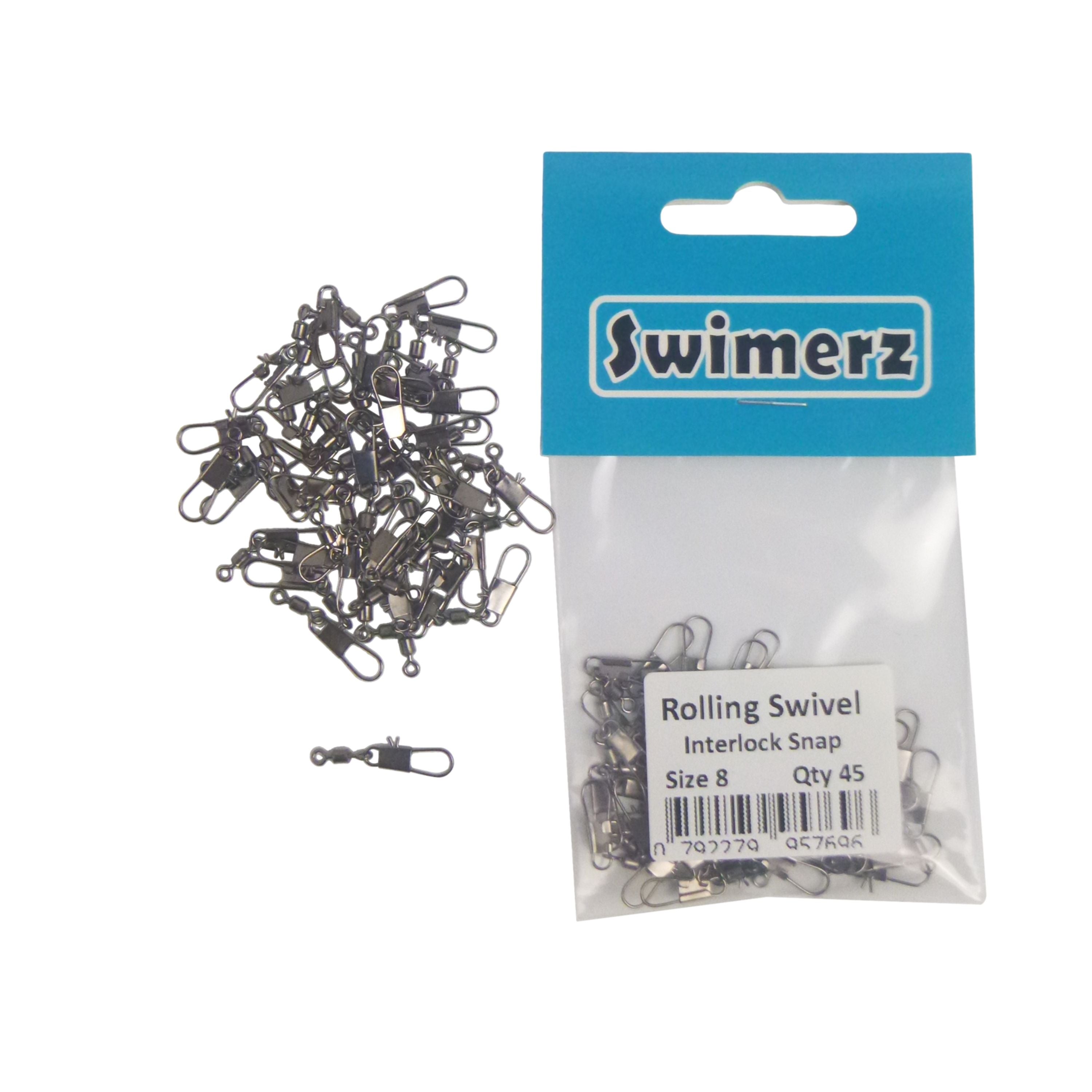 V658-93MC000490713-202507311304-02 Swimerz Rolling Swivel w Interlock Snap, Size 8, 45 pack - Image 3