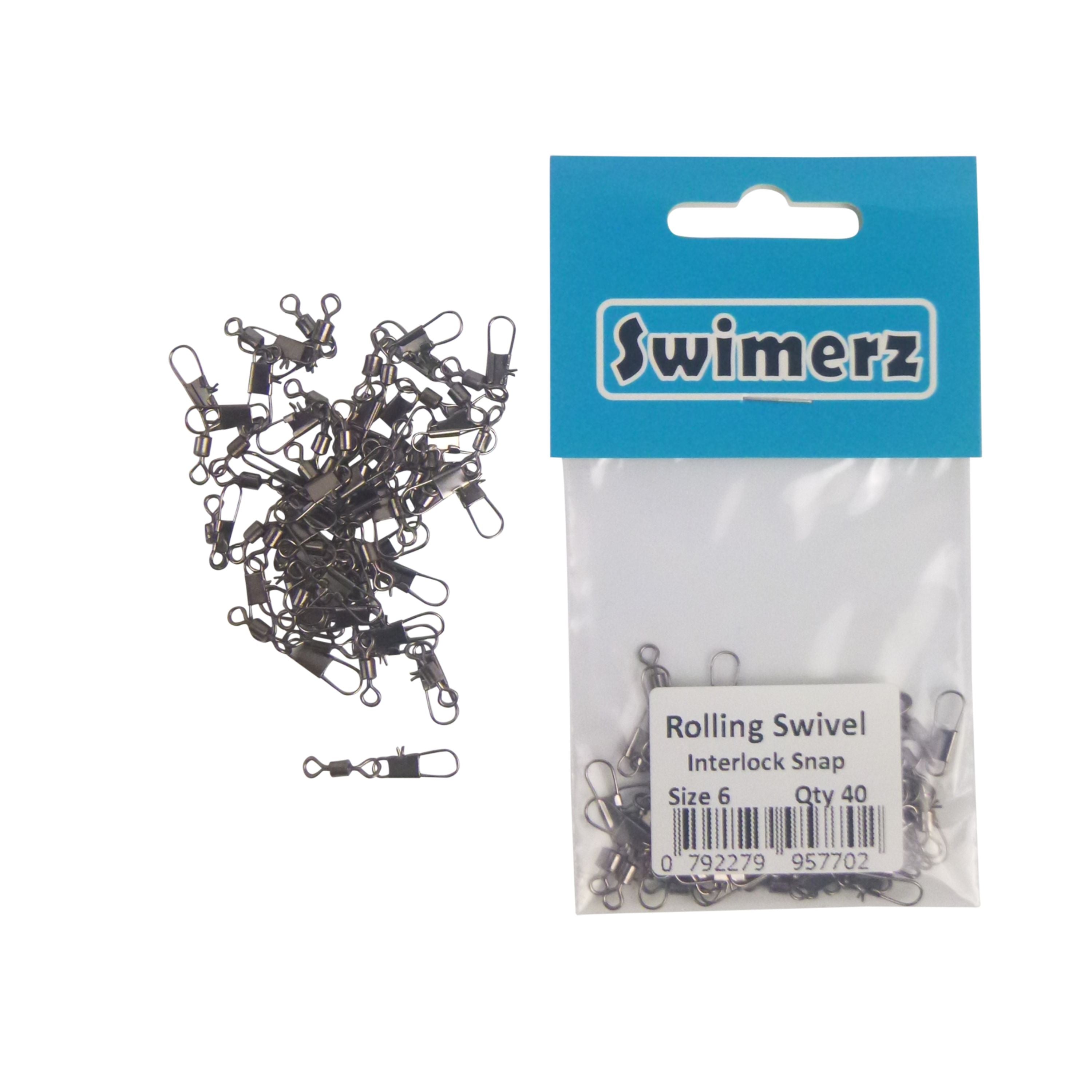 V658-93MC000490714-202507311310-02 Swimerz Rolling Swivel w Interlock Snap, Size 6, 40 pack - Image 3