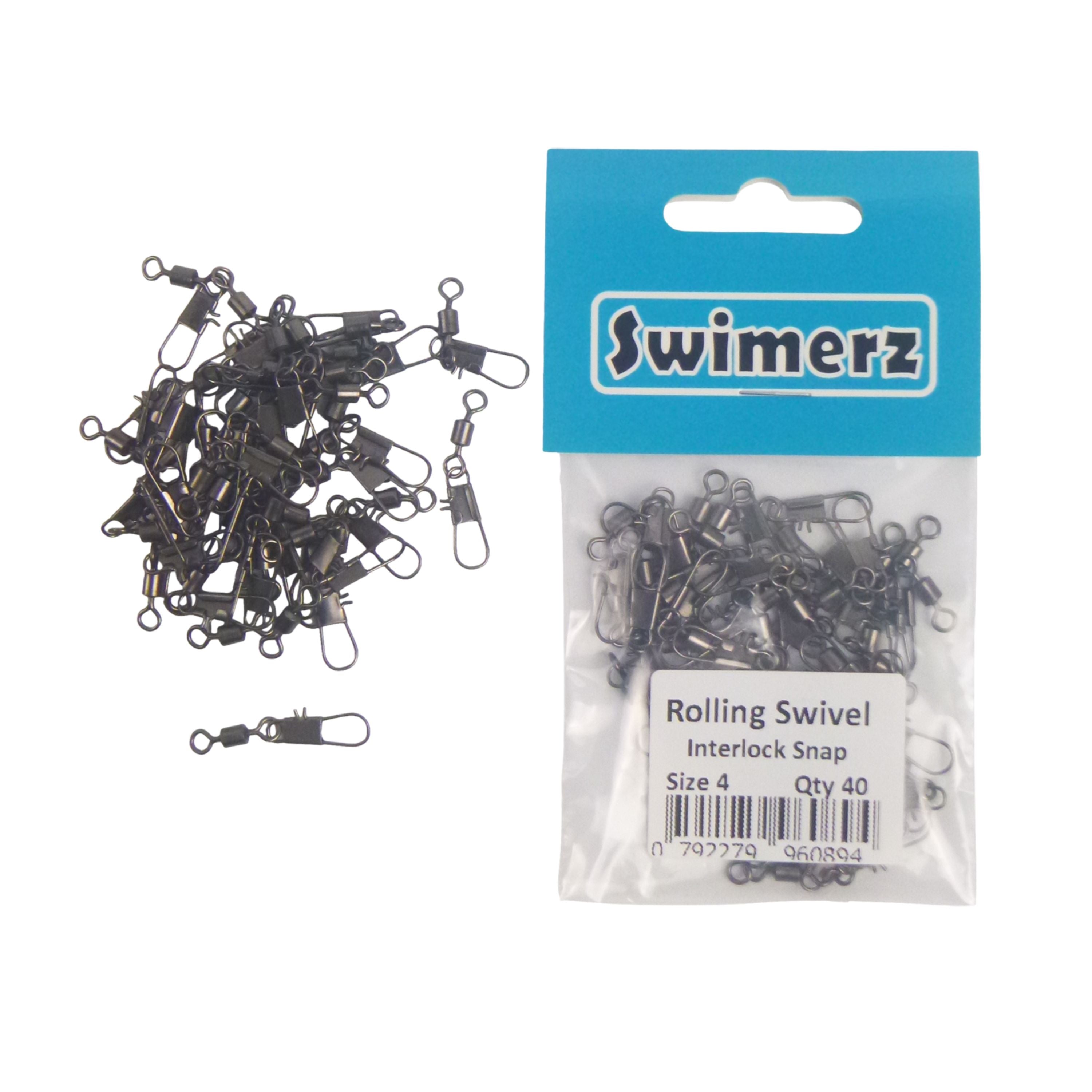 V658-93MC000492200-202507311305-02 Swimerz Rolling Swivel w Interlock Snap, Size 4, 40 pack - Image 3