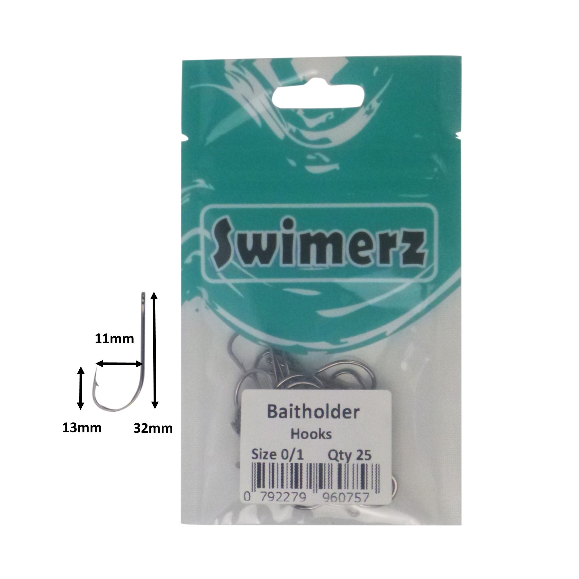 V658-93MC000496103-202507311310-02 Swimerz 0/1 Baitholder Hook, Qty 25 - Image 3