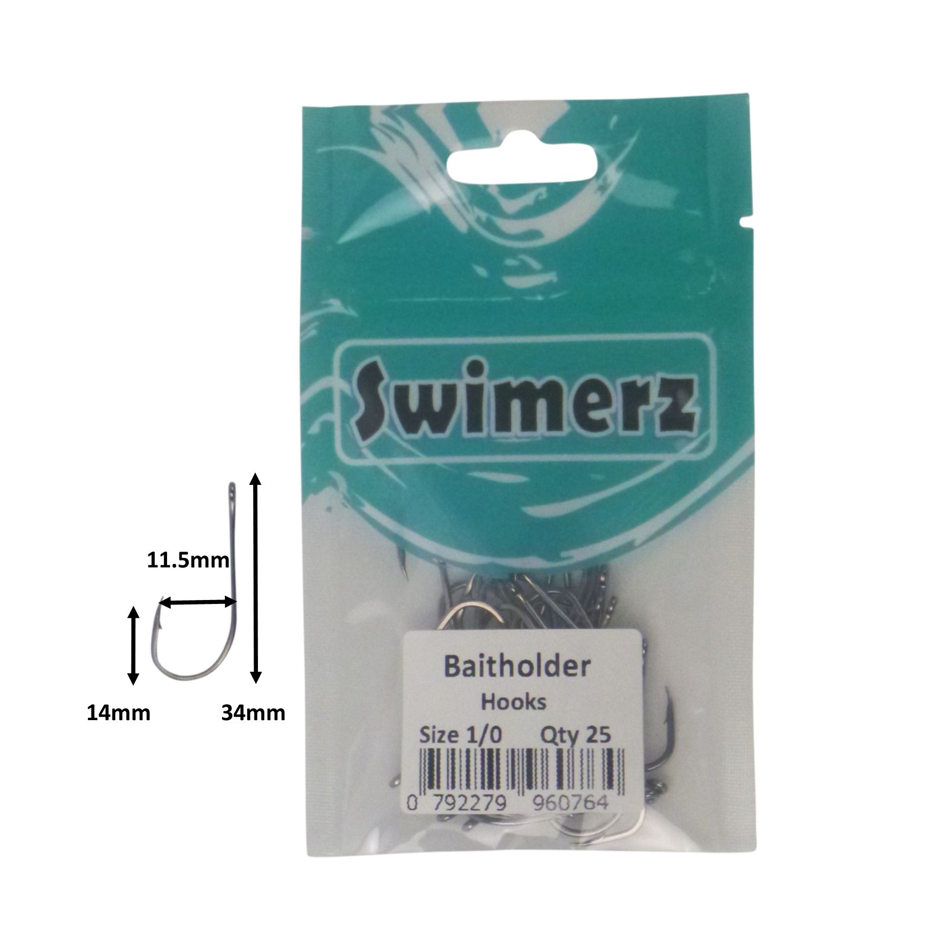 V658-93MC000496104-202507311320-02 Swimerz 1/0 Baitholder Hook, Qty 25 - Image 3
