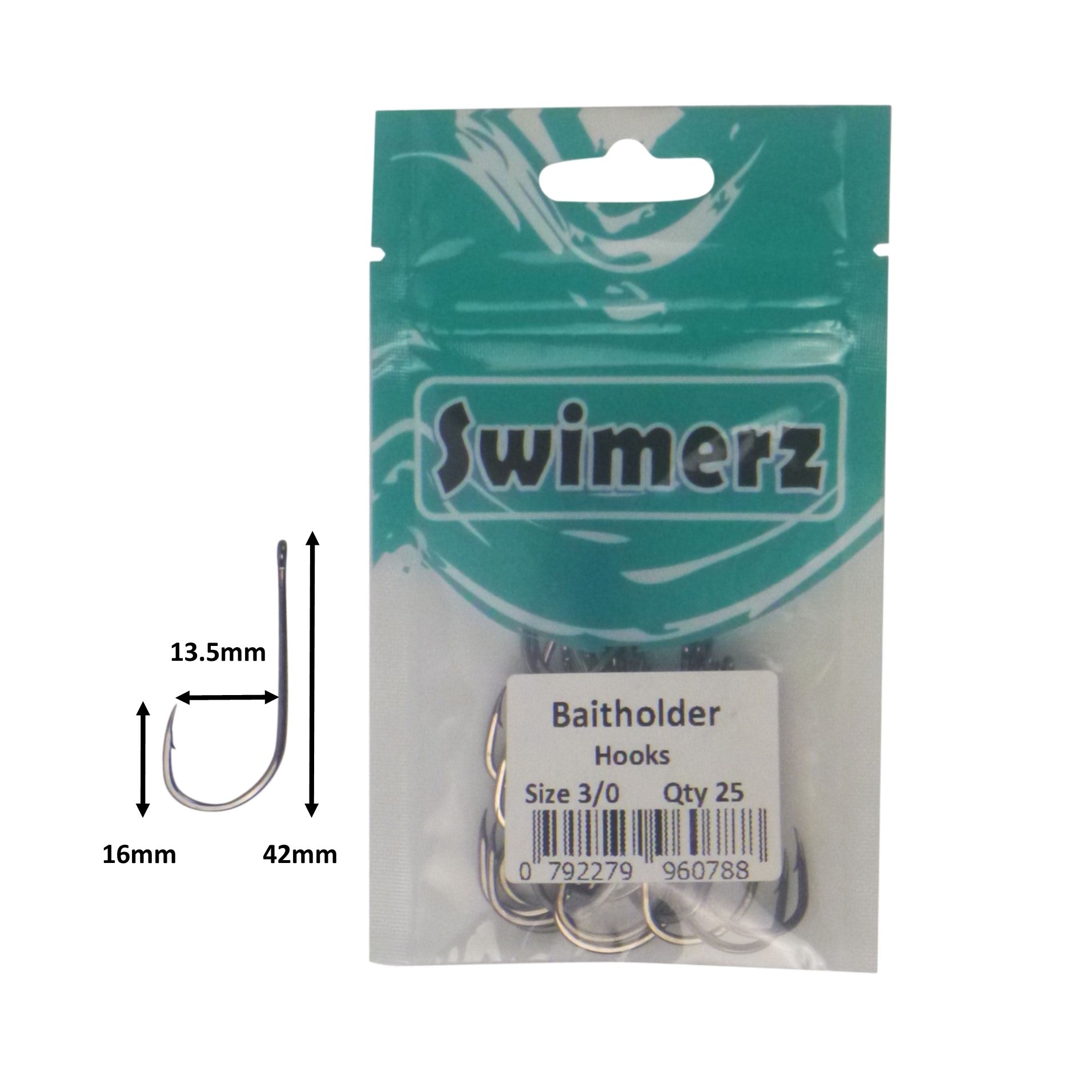 V658-93MC000496106-202507311346-02 Swimerz 3/0 Baitholder Hook, Qty 25 - Image 3
