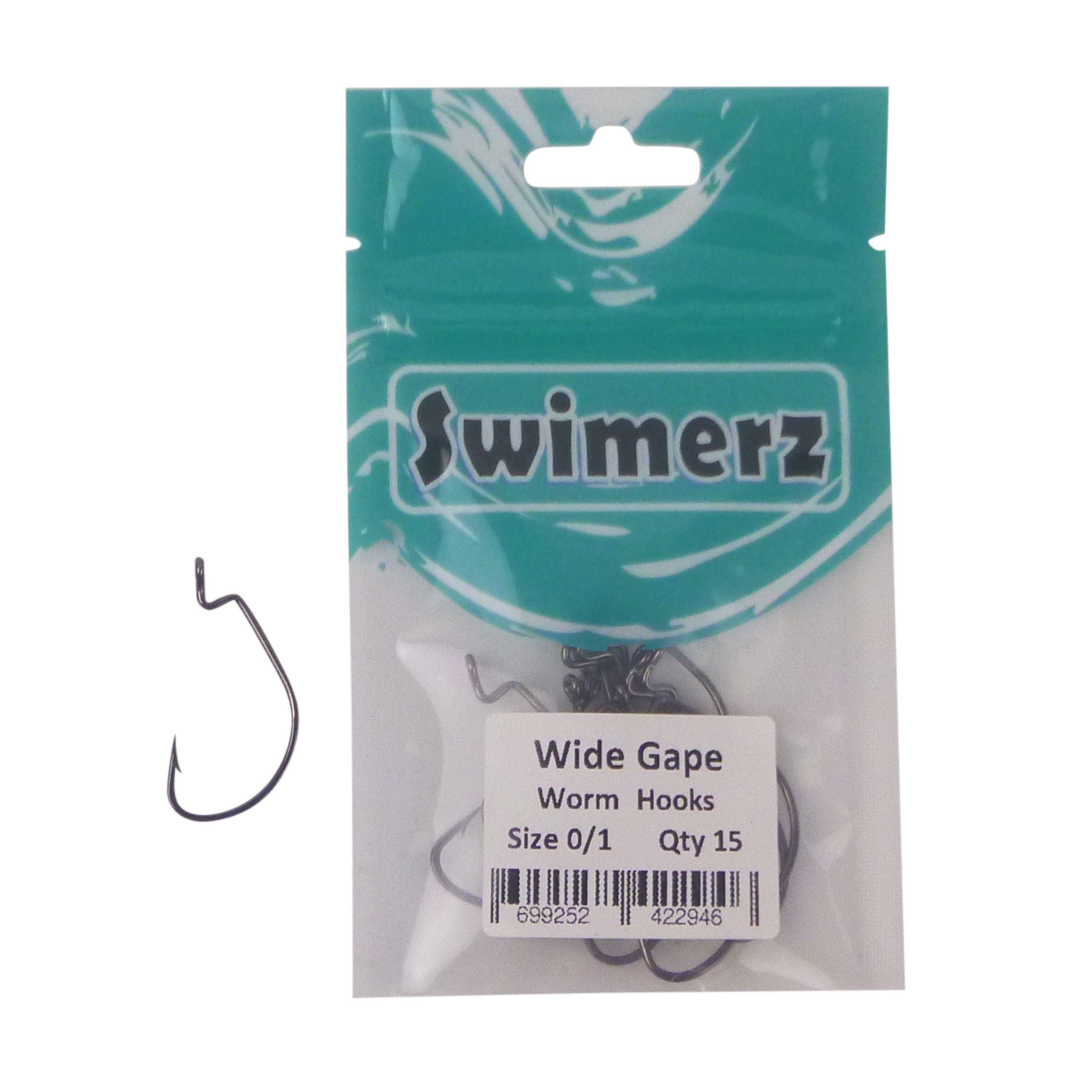 V658-93MC000520001-202507311311-01 Swimerz 0/1 Wide Gape Worm Hook 15 Pack - Image 2