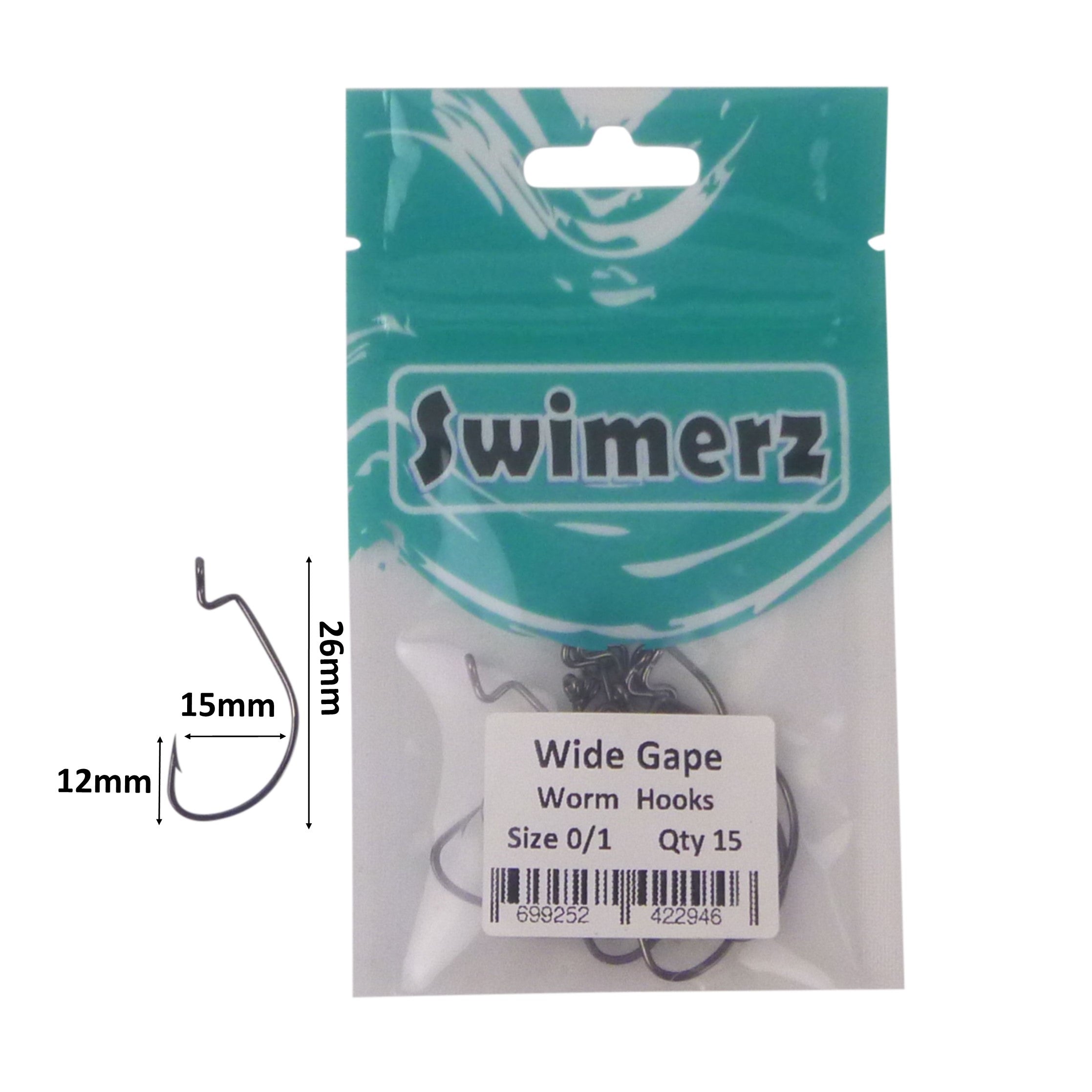 V658-93MC000520001-202507311311-02 Swimerz 0/1 Wide Gape Worm Hook 15 Pack - Image 3