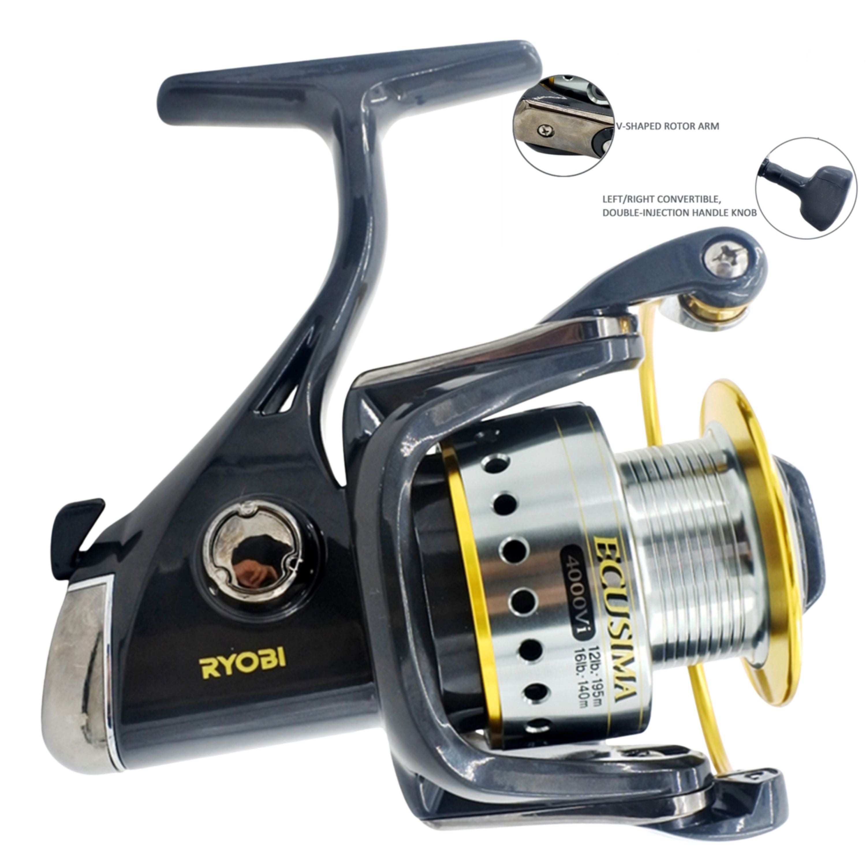 V658-93MC000610201-202507311230-03 Ryobi Ecusima 1000 Spinning Reel, 5:1:1 Fast Retrieve 4+1 BB - Image 4