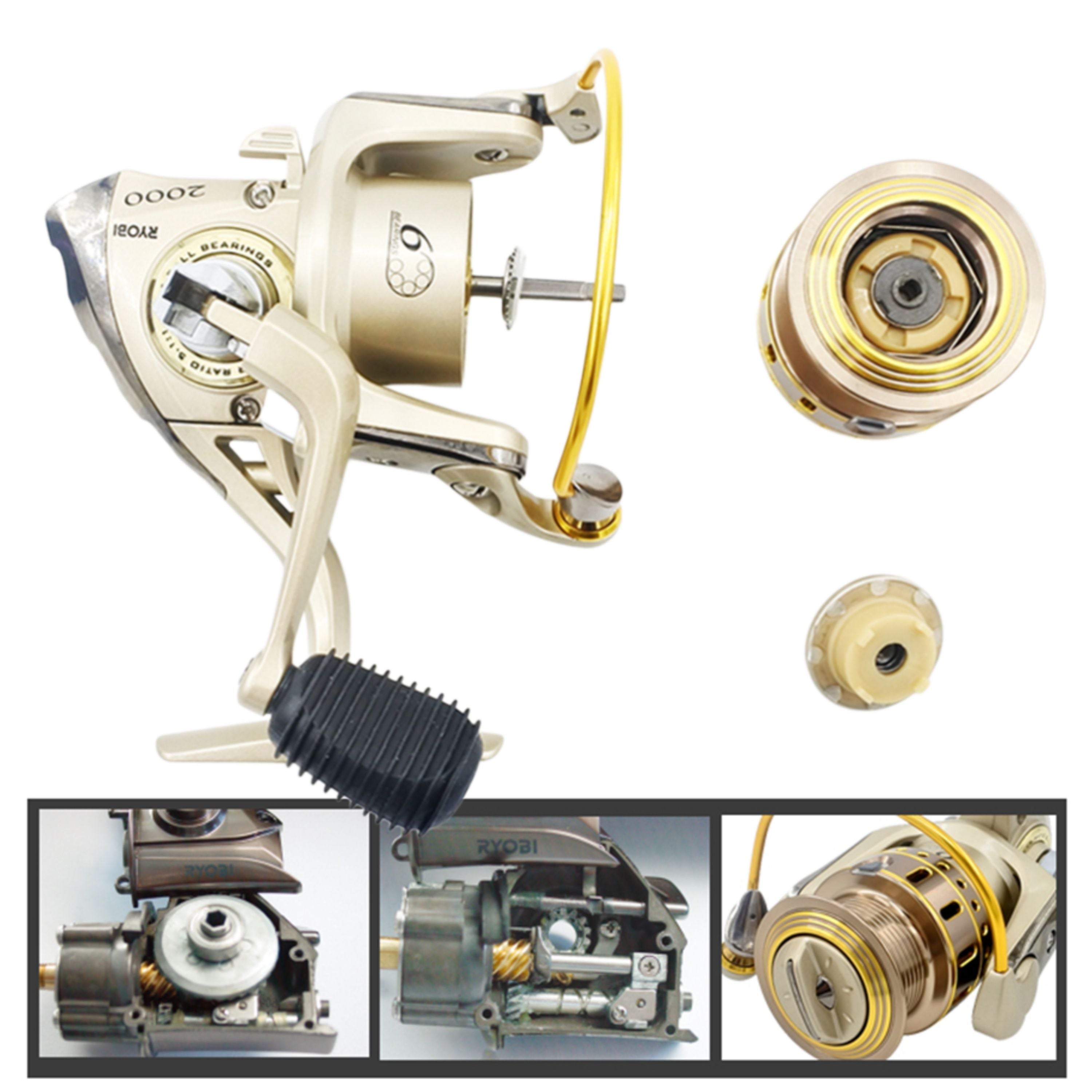 V658-93MC000610302-202507311231-01 Ryobi Tresor 2000 Spinning Reel, 5:1:1 Gear Ratio 5+1 BB - Image 2