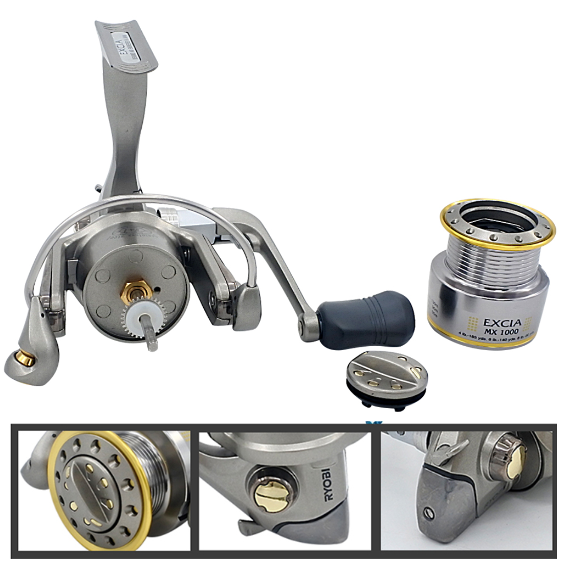 V658-93MC000610401-202507311231-02 Ryobi Excia 1000 Spinning Reel, 4:9:1 Gear Ratio 8+1BB - Image 3