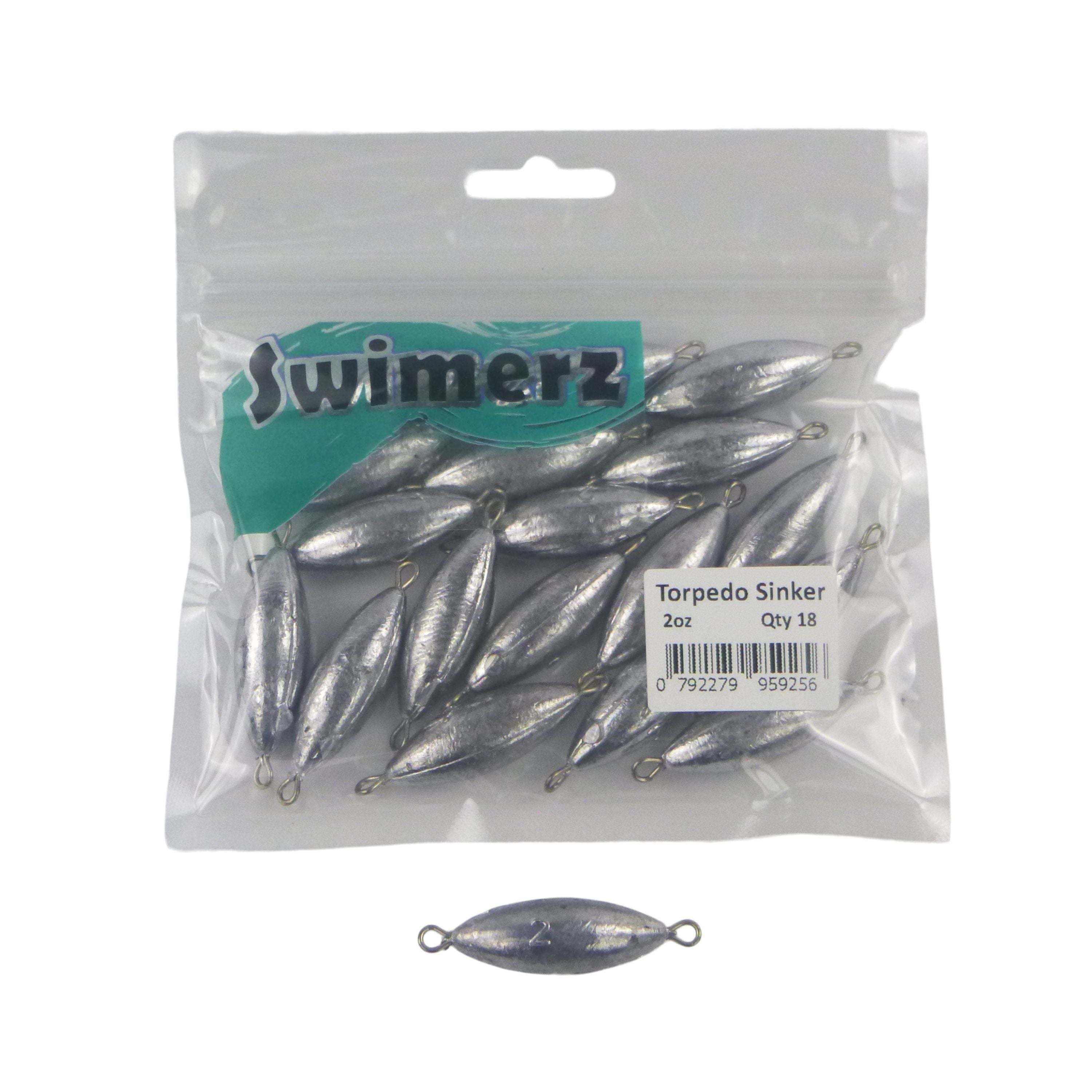 V658-93MC000642002-202507311345-01 Swimerz 2oz Torpedo Trolling Sinker, Lead 18 Pack - Image 2