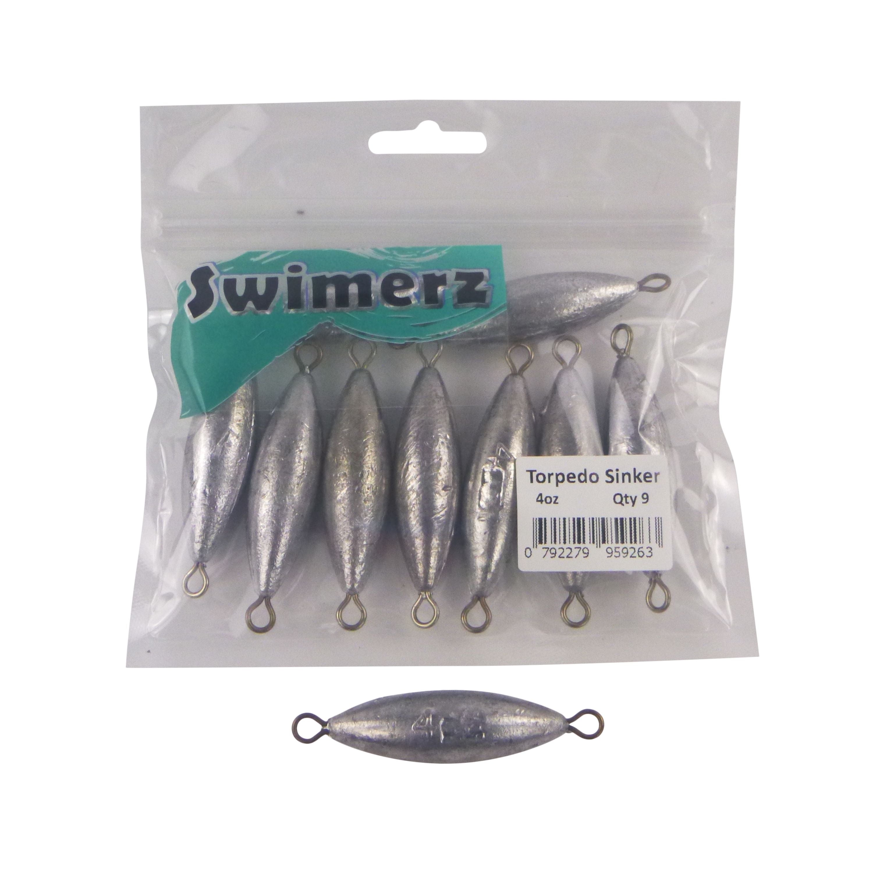 V658-93MC000642004-202507311415-01 Swimerz 4oz Torpedo Trolling Sinker, Lead 9 Pack - Image 2