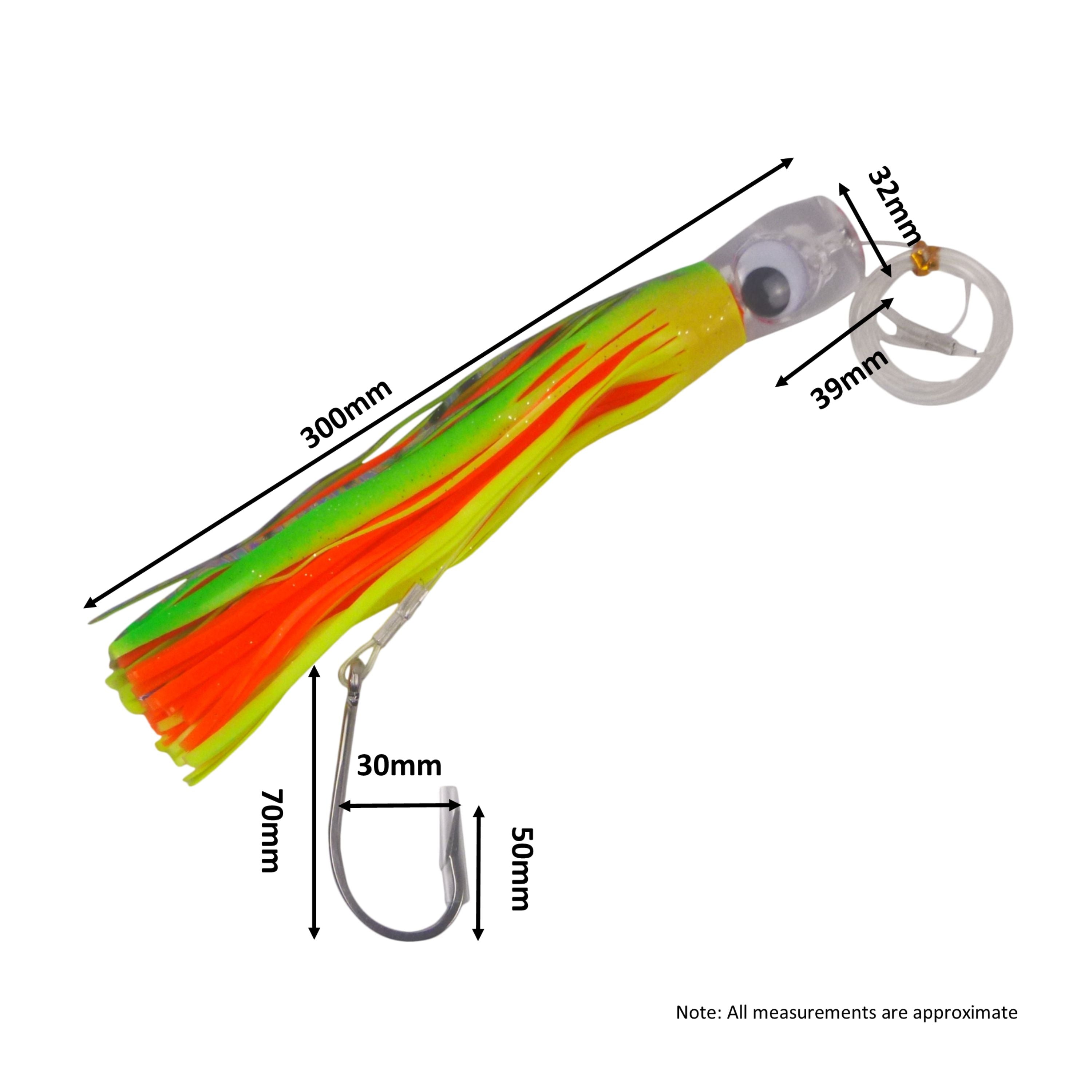 V658-93MC000660104-202507311340-02 Swimerz Trolling Lure Rigs, 95gm, 23cmL, Size 8/0 Hook, Tuna Dinner, 2 pack - Image 3