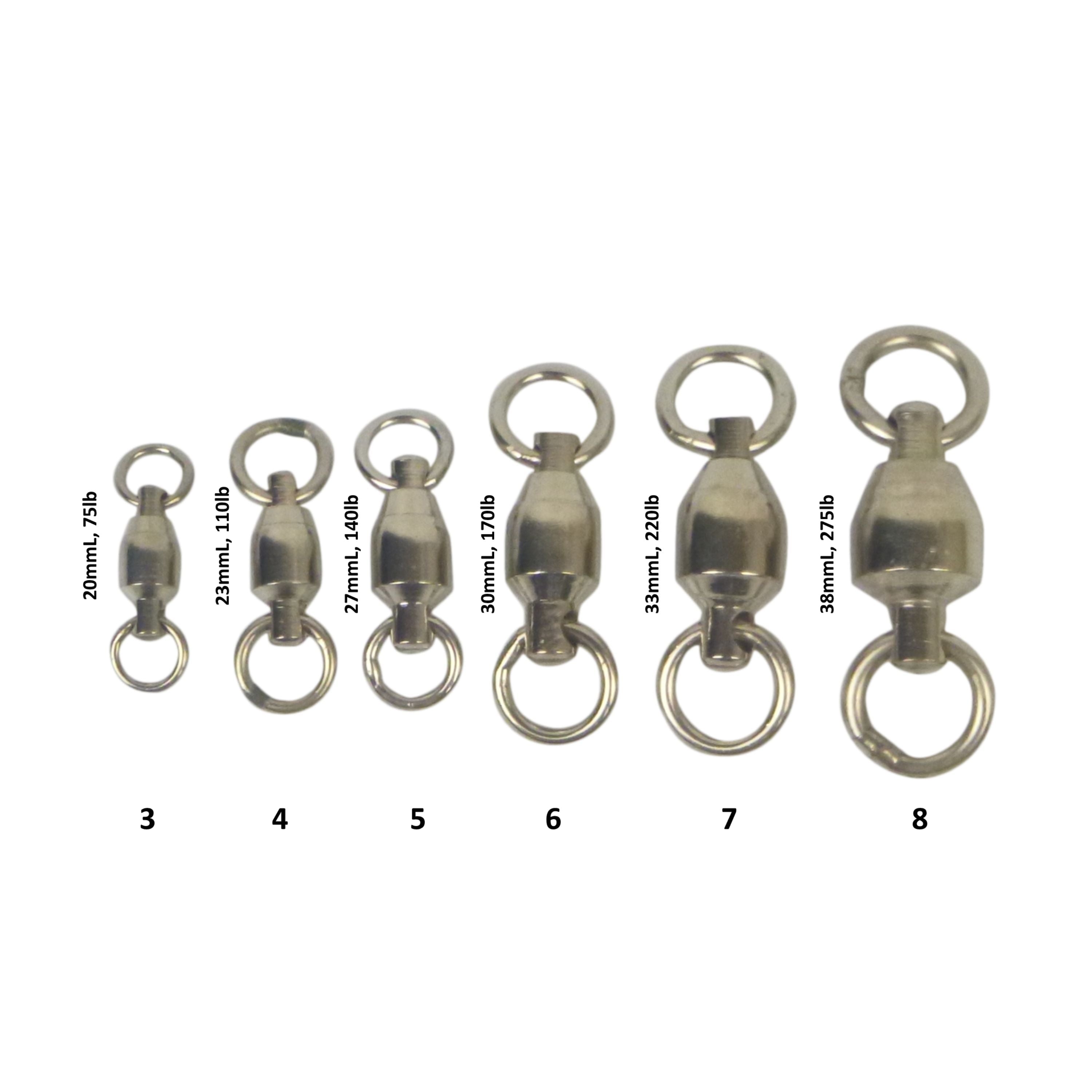 V658-93MC000670612-202507311235-01 Swimerz Heavy Duty Ball Bearing Swivels, Size 5, 15 pack - Image 2