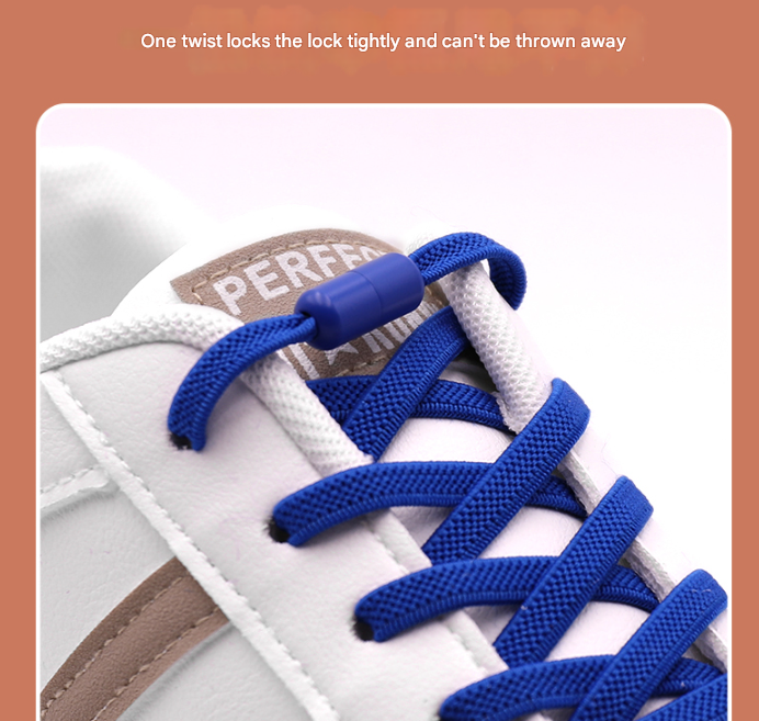 V888-ELOSUNG33695-202507071020-02 White No-Tie Elastic Shoelaces with Quick Lock System - Flat Tieless Laces for Kids and Adults - Image 3