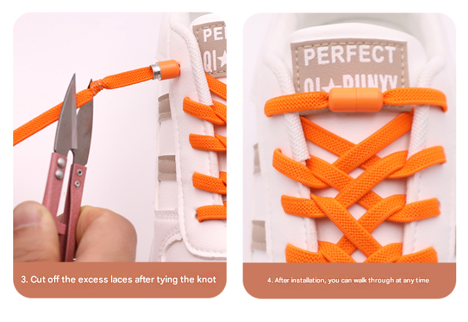 V888-ELOSUNG33695-202507071020-04 White No-Tie Elastic Shoelaces with Quick Lock System - Flat Tieless Laces for Kids and Adults - Image 5