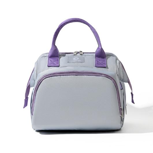 V888-ELOSUNG34360-202507071016-00 Grayish purple Versatile 3-in-1 Nappy Bag | Convertible Backpack, Tote & Crossbody with Insulated Pockets - Image 1