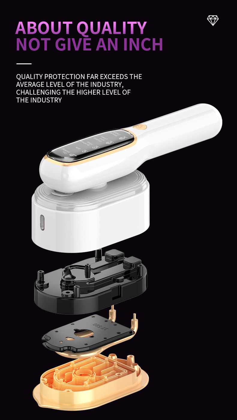 V888-ELOSUNG35659-202507111010-09 Portable Handheld Garment Steamer & Mini Iron - Smart Temperature Control, Rapid Heating & Powerful Steam for All Fabrics(White) - Image 10