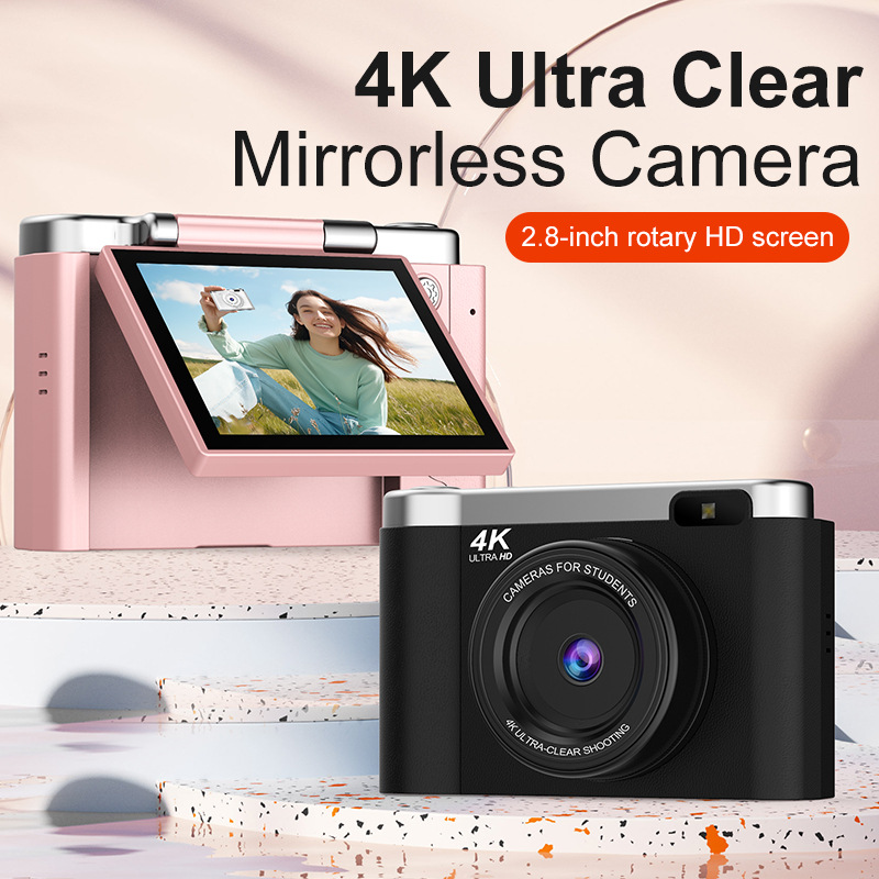 V888-ELOSUNG35725-202507180930-01 4K Ultra HD Digital Camera - 75MP, 2.8-inch Rotatable Screen, Auto Focus & Built-in Flash(black) - Image 2