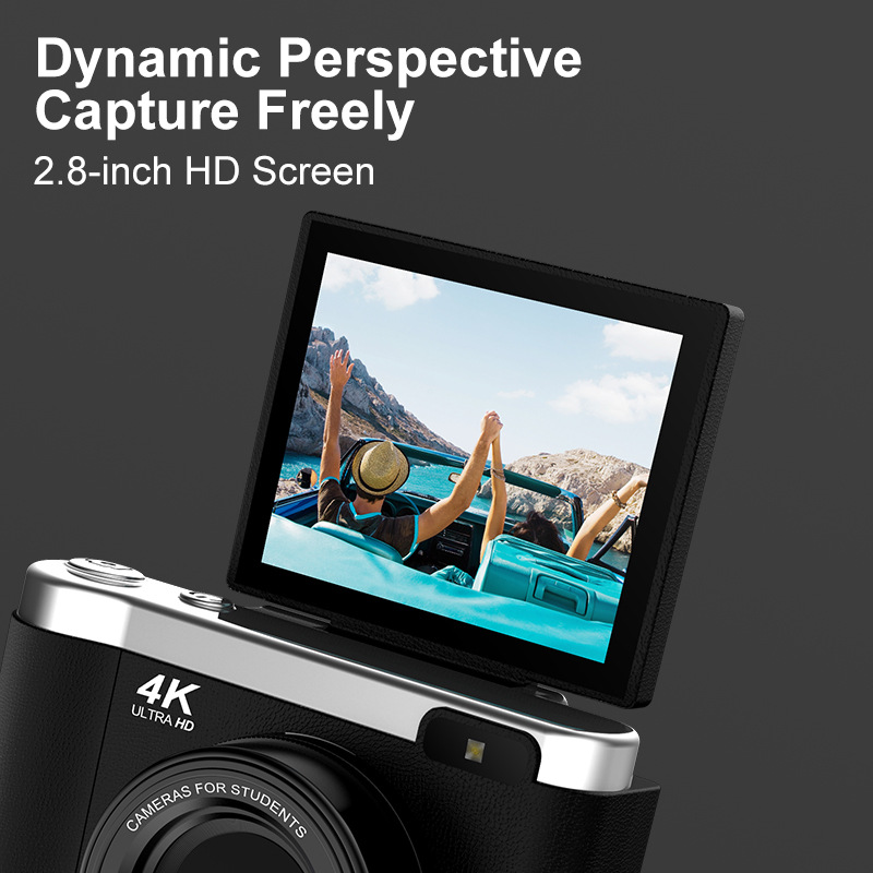 V888-ELOSUNG35725-202507180930-02 4K Ultra HD Digital Camera - 75MP, 2.8-inch Rotatable Screen, Auto Focus & Built-in Flash(black) - Image 3