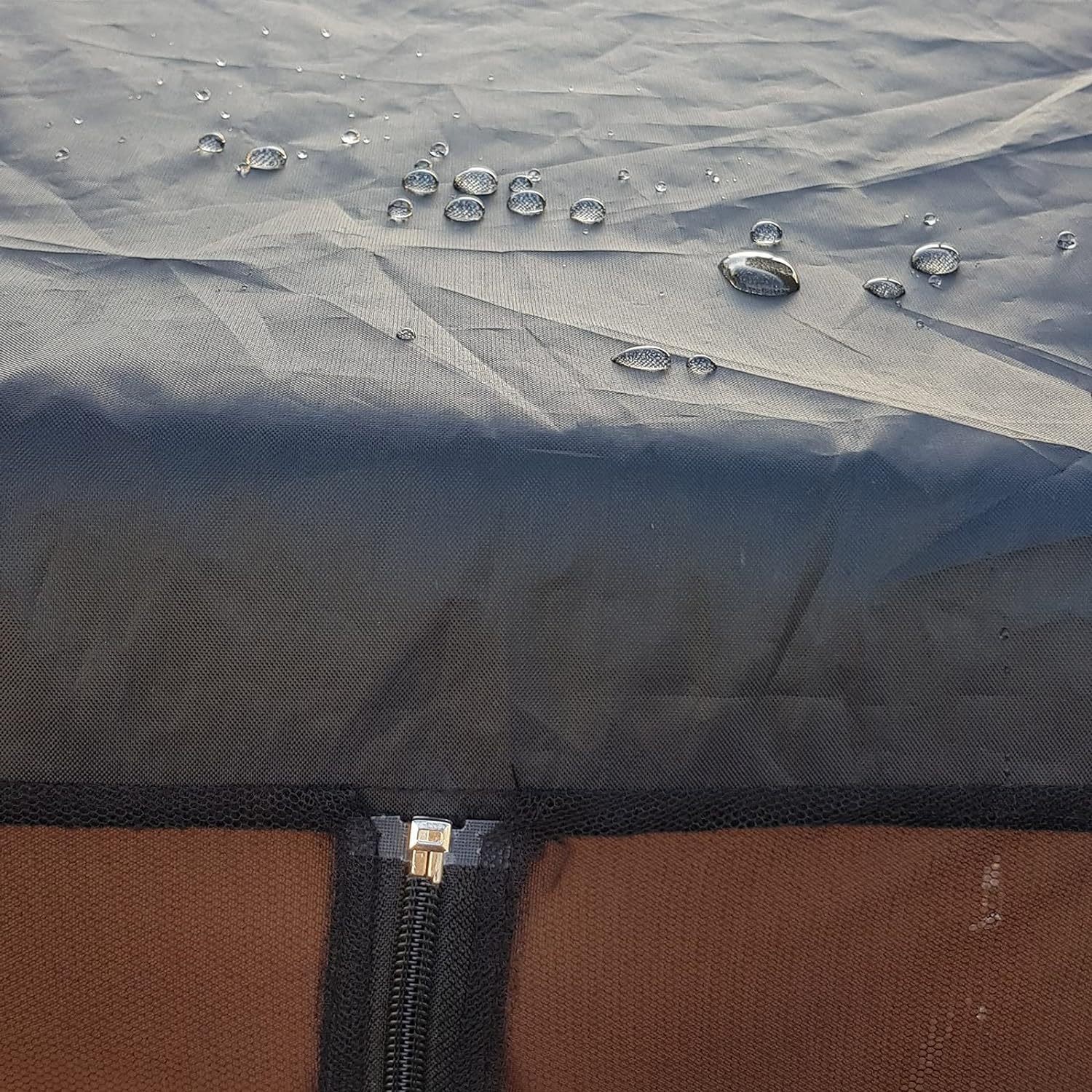 V888-ELOSUNG35846-202508111505-01 Portable Outdoor Chair Cover with Mosquito Net & Sun Canopy - UV & Water-Resistant Shelter for Camping & Fishing(black 155*125*205CM) - Image 2