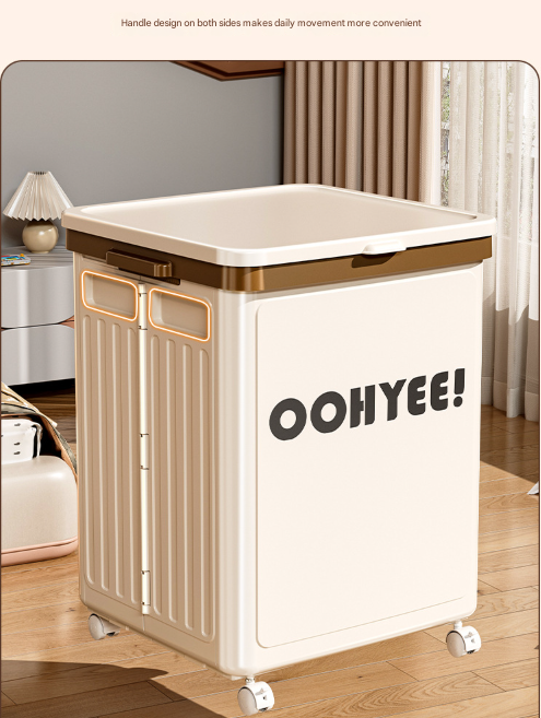 V888-ELOSUNG36118-202508041442-06 White Large Foldable Storage Box with Lid and Wheels - Heavy Duty Collapsible Toy Organizer Bin - Image 7