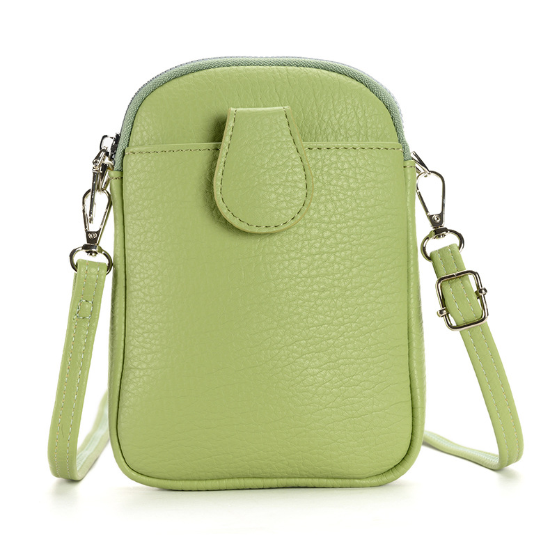 V888-ELOSUNG36292-202508141916-00 Green Chic Crossbody Phone Bag - Womens PU Leather Mini Shoulder Purse with Adjustable Strap - Image 1