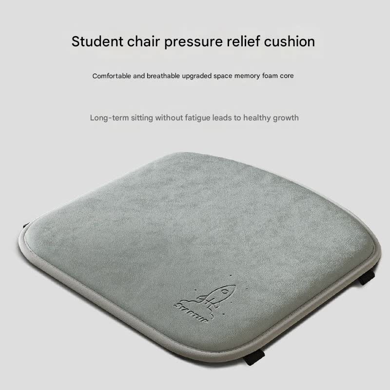 V888-ELOSUNG37077-202509221016-01 Memory Foam Student Seat Cushion - Pressure Relief, Non-Slip with Adjustable Straps for Healthy Posture(Astronaut Blue 36x34cm) - Image 2