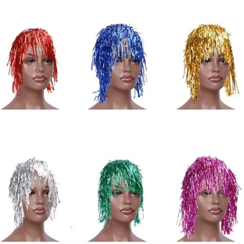 V922-AWD-C1234-TINWIG2-HOTPINK-202508251125-10 Party tinsel wig-assorted colour - Hot Pink - Image 11