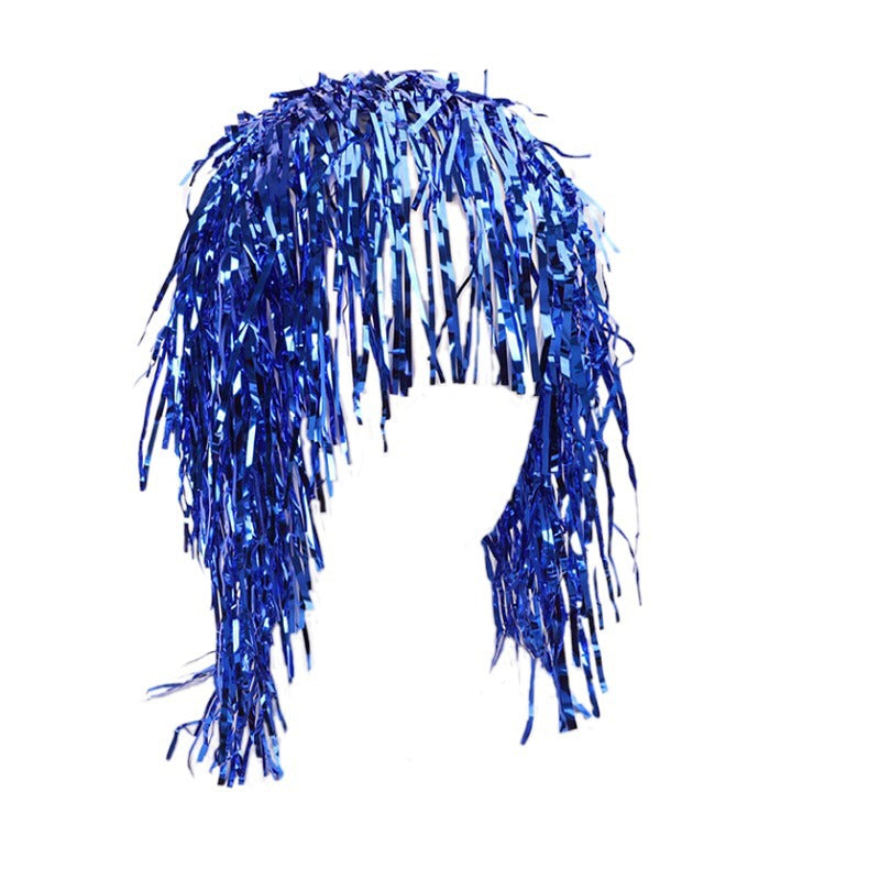 V922-AWD-C1234-TINWIG2-PURPLE-202508251125-09 Party tinsel wig-assorted colour - Purple - Image 10