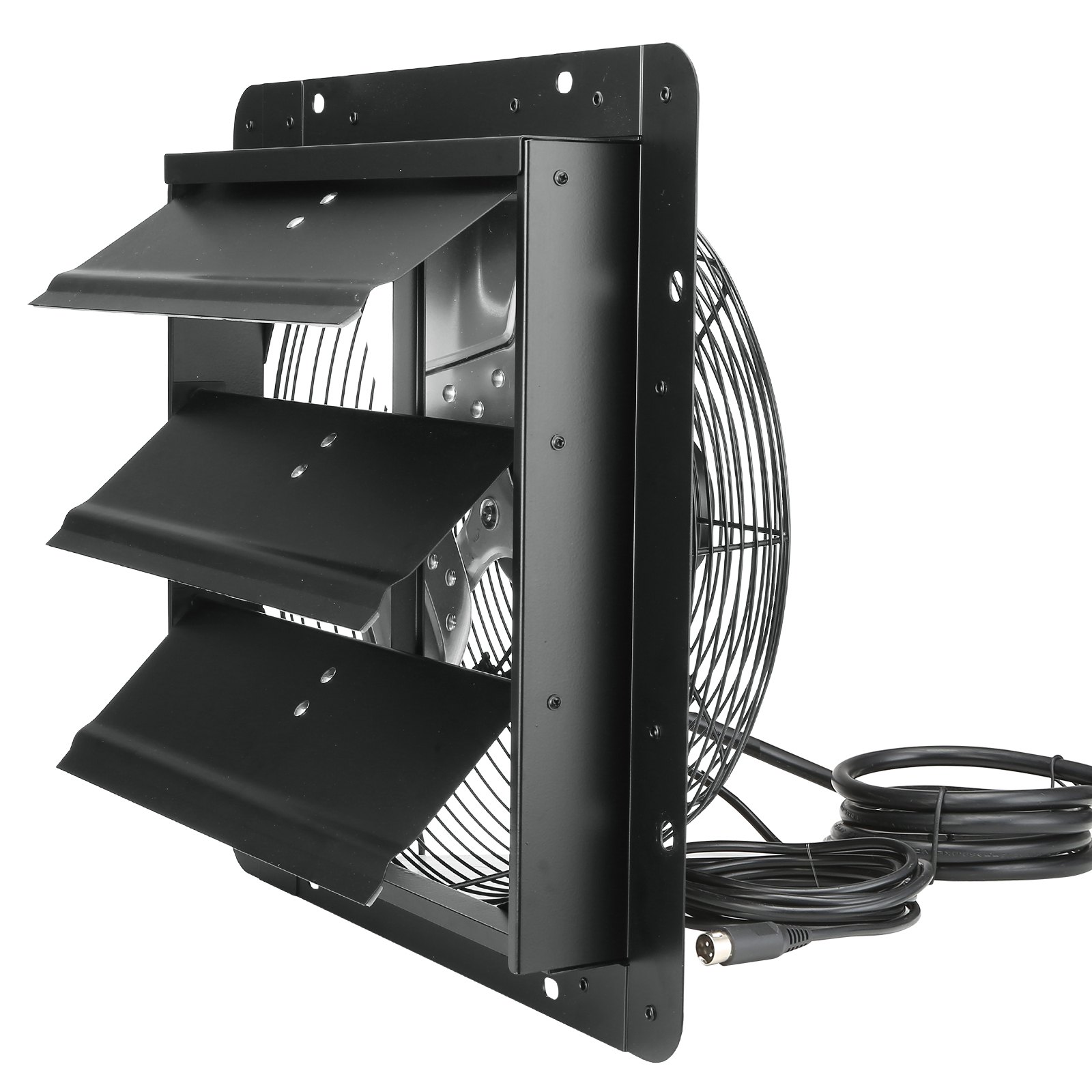 V952-BYCSPQSDJEC14Y5NAV3-202507141254-00 VEVOR Shutter Exhaust Fan, 356 mm / 14inch with Temperature Humidity Controller, EC-motor, 1024 CFM, Variable Speed Adjustable Wall Mount Attic Fan, Ventilation and Cooling for Greenhouses, Garages, Sheds - Image 1