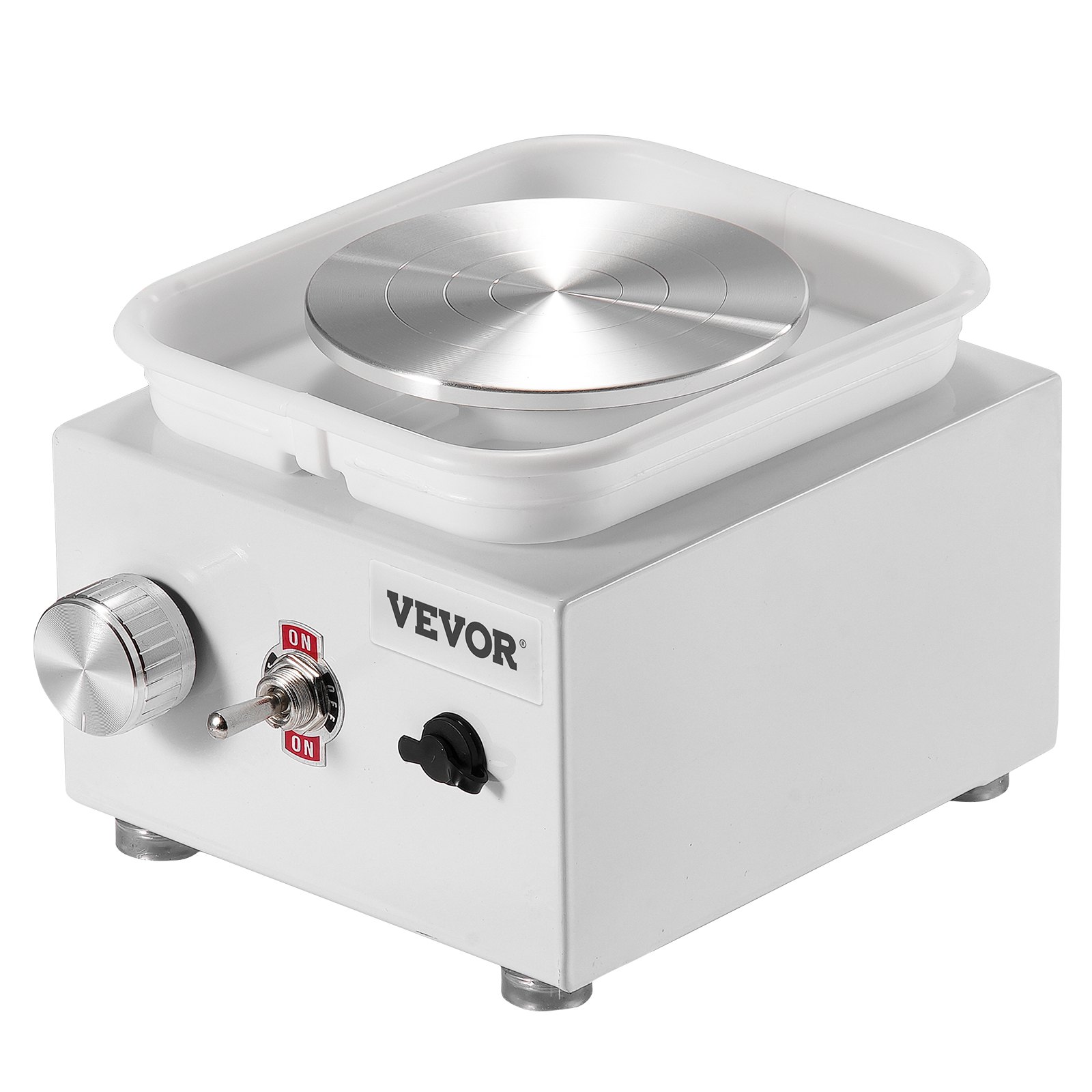 V952-ETLPJMNXWJBSDTCZ1V3-202507141232-00 VEVOR Mini Pottery Wheel Electric Ceramic Wheel Machine 0-320RPM Speed White - Image 1