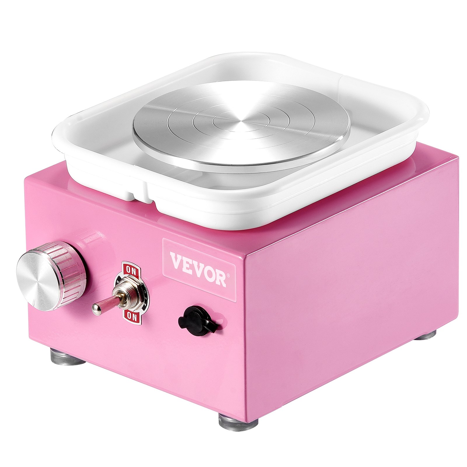 V952-ETLPJMNXWJBSI0YBMV3-202507141410-00 VEVOR Mini Pottery Wheel Electric Ceramic Wheel Machine 0-320RPM Speed Pink - Image 1