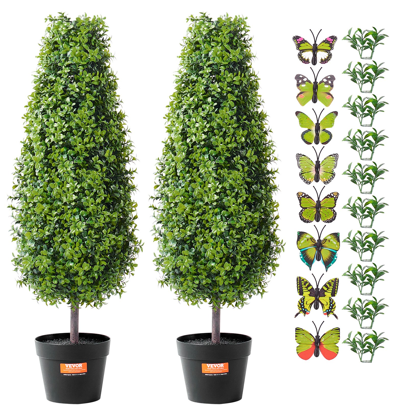 V952-HYMRGXJS36YCXKYTZV0-202507141630-08 VEVOR 2 Pack 91.4cm Artificial Boxwood Topiary Tree Faux Plant UV Decor In/Outdoor - Image 9