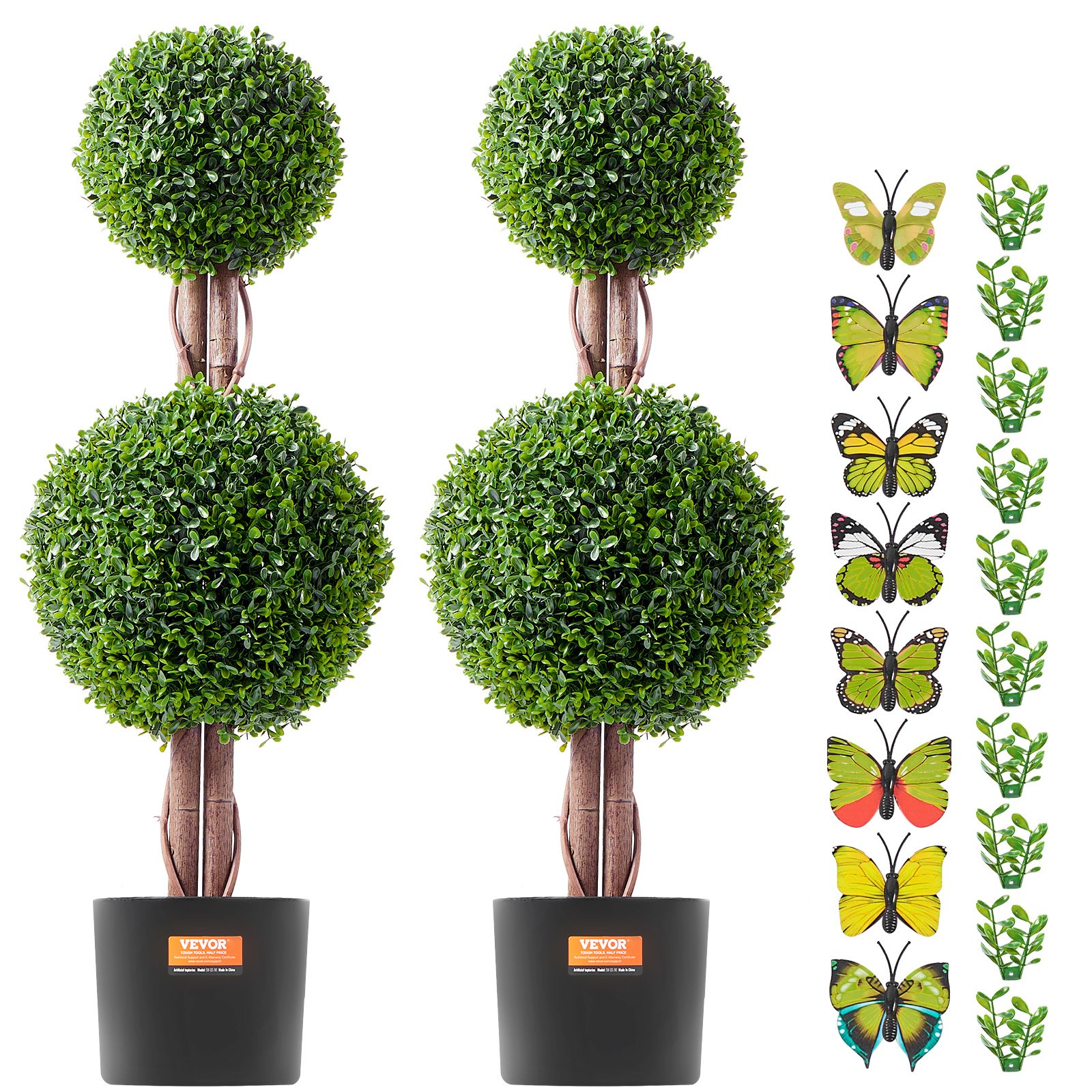 V952-HYMRGXJS48YCKHMZUV0-202507141723-08 VEVOR 2 Pack 91.4cm Artificial Boxwood Topiary Tree Faux Plant UV Decor In/Outdoor - Image 9