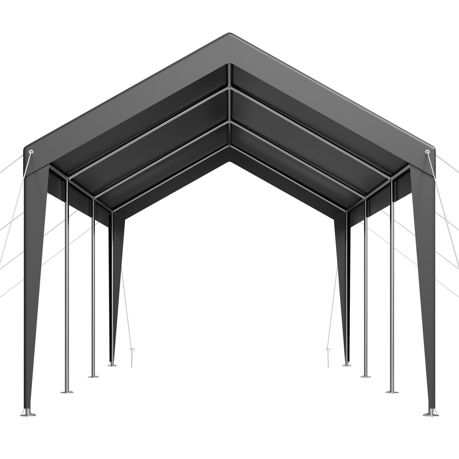 V952-KFSJSQCCKHS8DE5CF001V0-202508011345-09 VEVOR Carport Car Canopy 10 x 20 FT Heavy Duty Portable Car Shelter Tent Grey - Image 10