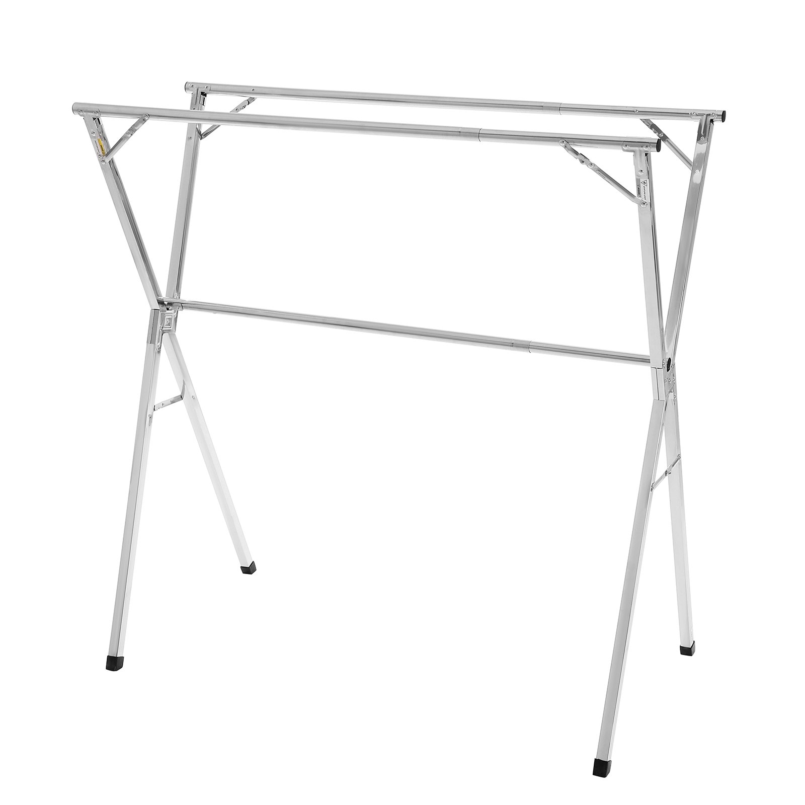 V952-LDSLYJXX1413RO4HO001V0-202508012220-10 VEVOR 2-Tier Telescopic Clothes Drying Rack w/ 30 Windproof Holes & 2 Shoe Hooks - Image 11