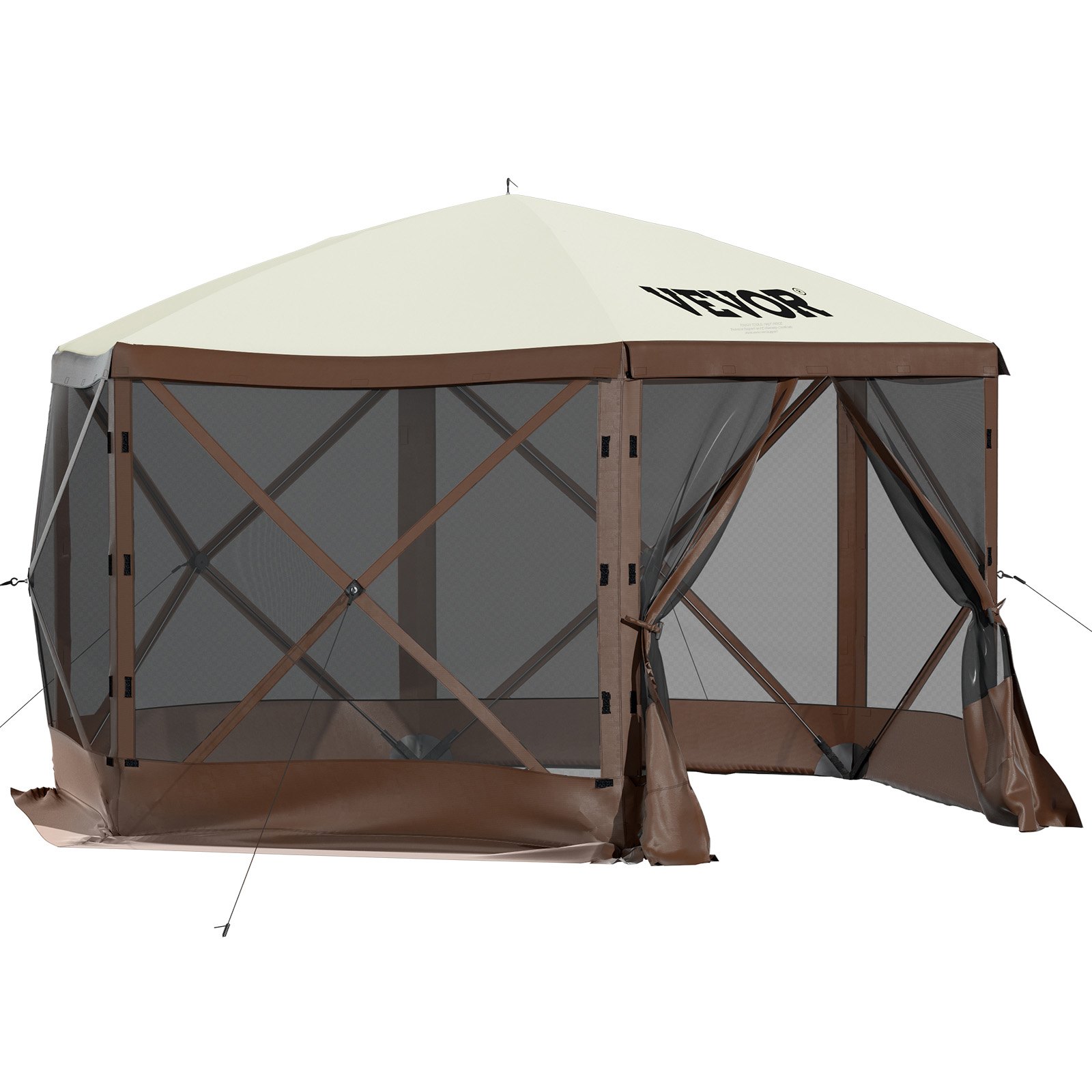 V952-MZY610FT10FT67P5KV0-202508011430-09 VEVOR Pop-up Camping Gazebo Camping Canopy Shelter 6 Sided 10' x 10' Sun Shade - Image 10