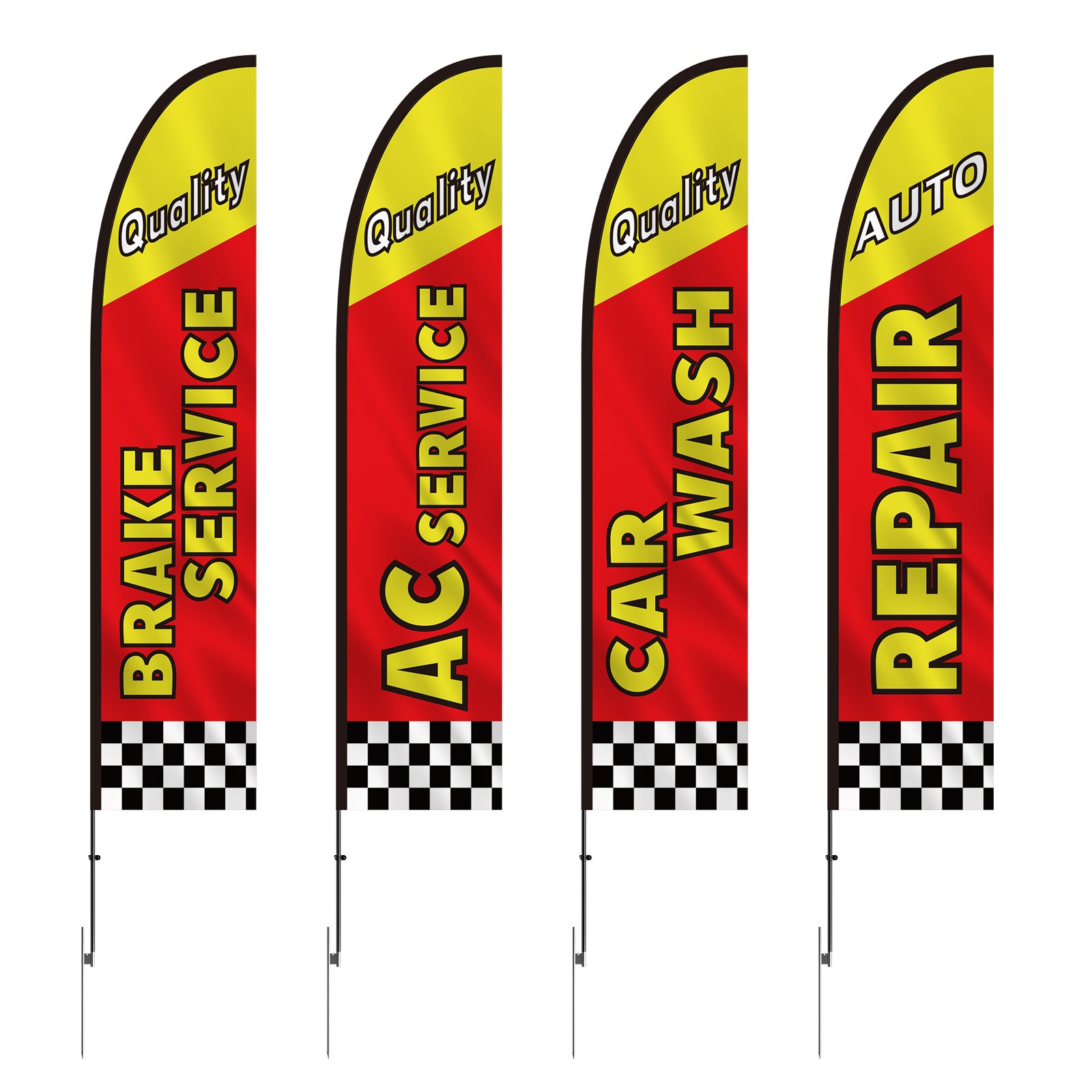 V952-QGYMQGQWAQCFFZRDSV0-202508011636-09 VEVOR Auto Repair Advertising Feather Flag Kit Swooper Flags and Poles 16.3 FT - Image 10