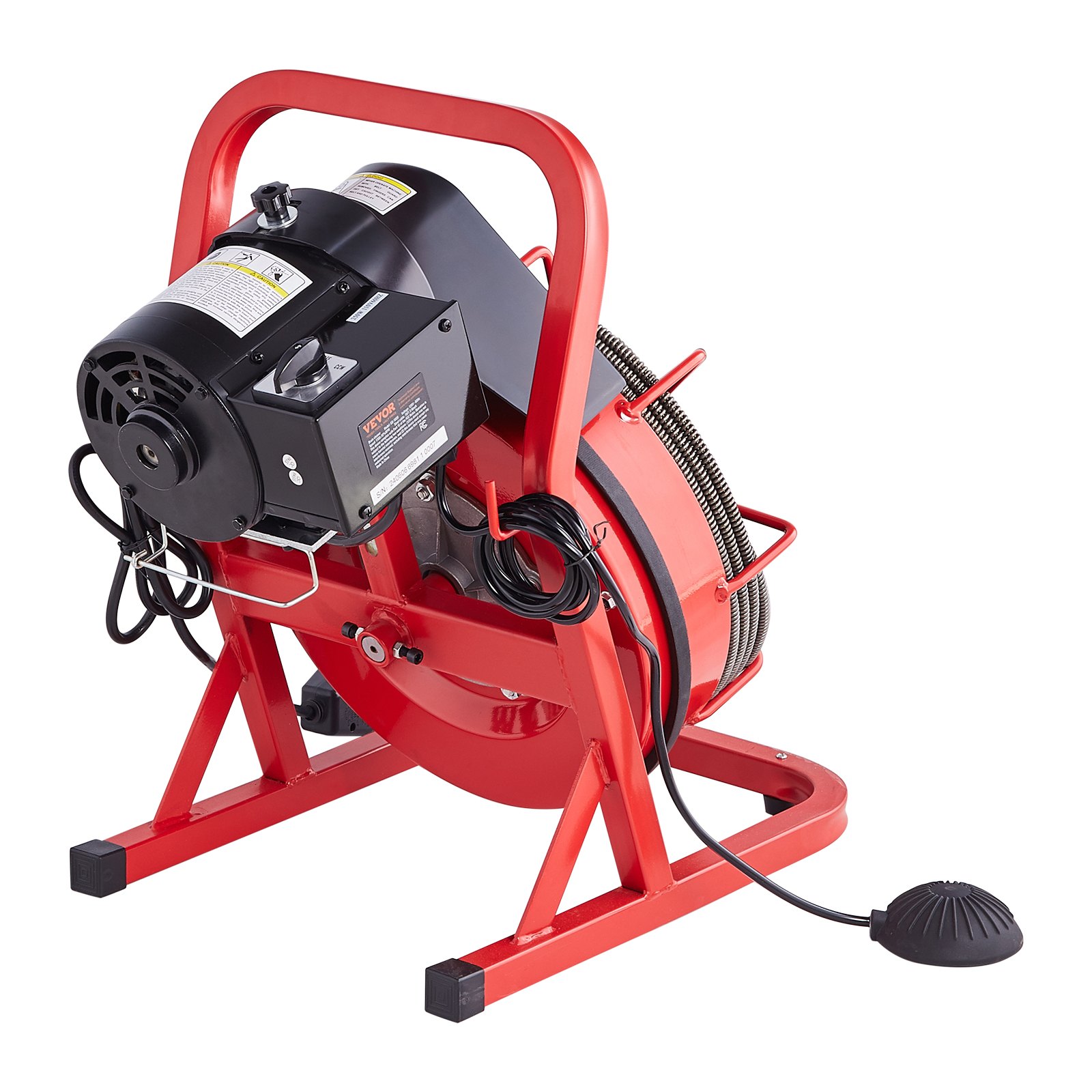 V952-SDJJKLSGDSTJXKYV3V3-202507141740-00 VEVOR Drain Cleaner Machine Drain Auger 75FT x 3/8 Inch Manual Feed & 4 Cutters - Image 1