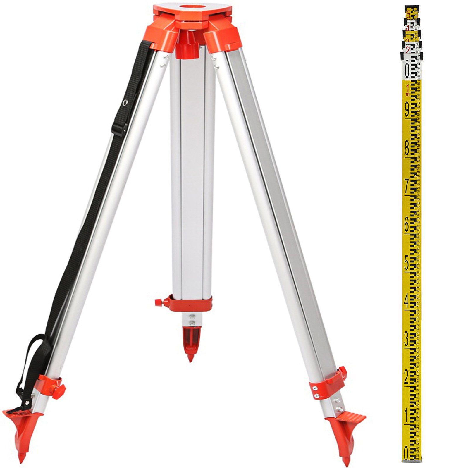 V952-SJJBCZH000000001V0-202507141215-00 Vevor Super Combination 1.65m Aluminum Tripod + 5m Staff For Rotary Laser Leveltop - Image 1