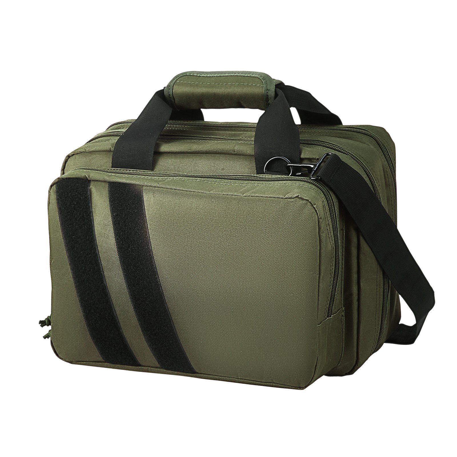 V952-SQBLS332023CK4MQXV0-202507141235-10 VEVOR Range Bag for 2 Pistols Tactical Gun Bag 2 Built-in Pistol Bags Green - Image 11