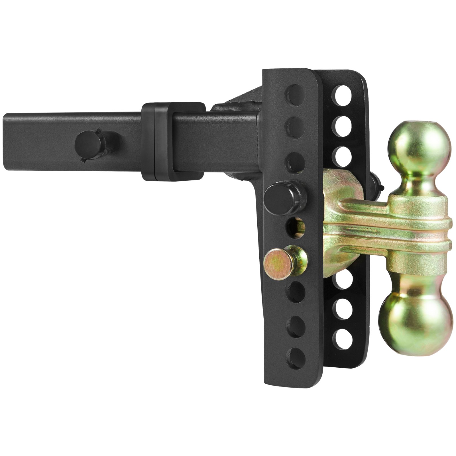 V952-SQTQJTCB2225DZS3SV0-202507141712-00 VEVOR Adjustable Trailer Hitch, 152.4 mm Drop & 114.3 mm Rise Hitch Ball Mount with 50.8 mm Receiver, Solid Tube, 6350 kg GTW, 50.8 mm and 58.7 mm 45# Steel Tow Balls with Key Lock for Truck Towing - Image 1