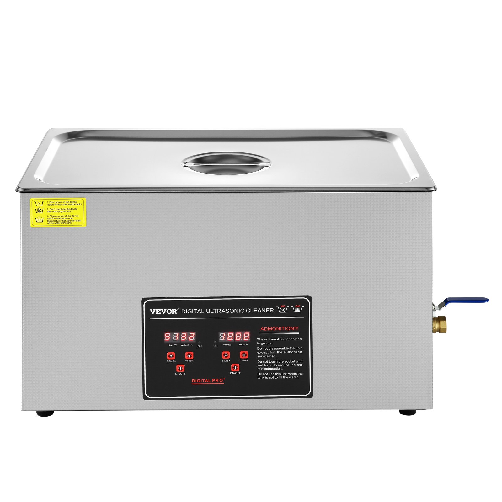 V952-SXCSBQXJ30L004J75V3-202507141438-00 VEVOR Ultrasonic Cleaner with Digital Timer & Heater, Professional Ultra Sonic Jewelry Cleaner, Stainless Steel Heated Cleaning Machine for Glasses Watch Rings Small Parts Circuit Board (30L) - Image 1