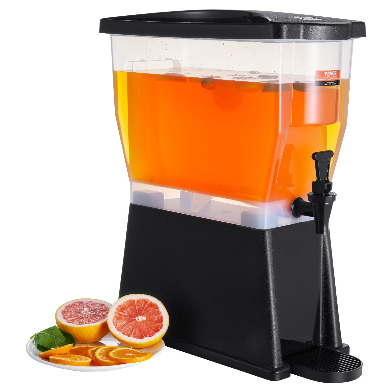 V952-YLFPQSLFPQSLBDLFNV0-202508020036-09 VEVOR Beverage Dispenser, 3 Gallon Drink Dispenser for Parties, Plastic Juice Dispenser with Stand Spigot Lid, Iced Tea Lemonade Juice Water Dispenser, for Restaurants, Hotels, Parties - Image 10